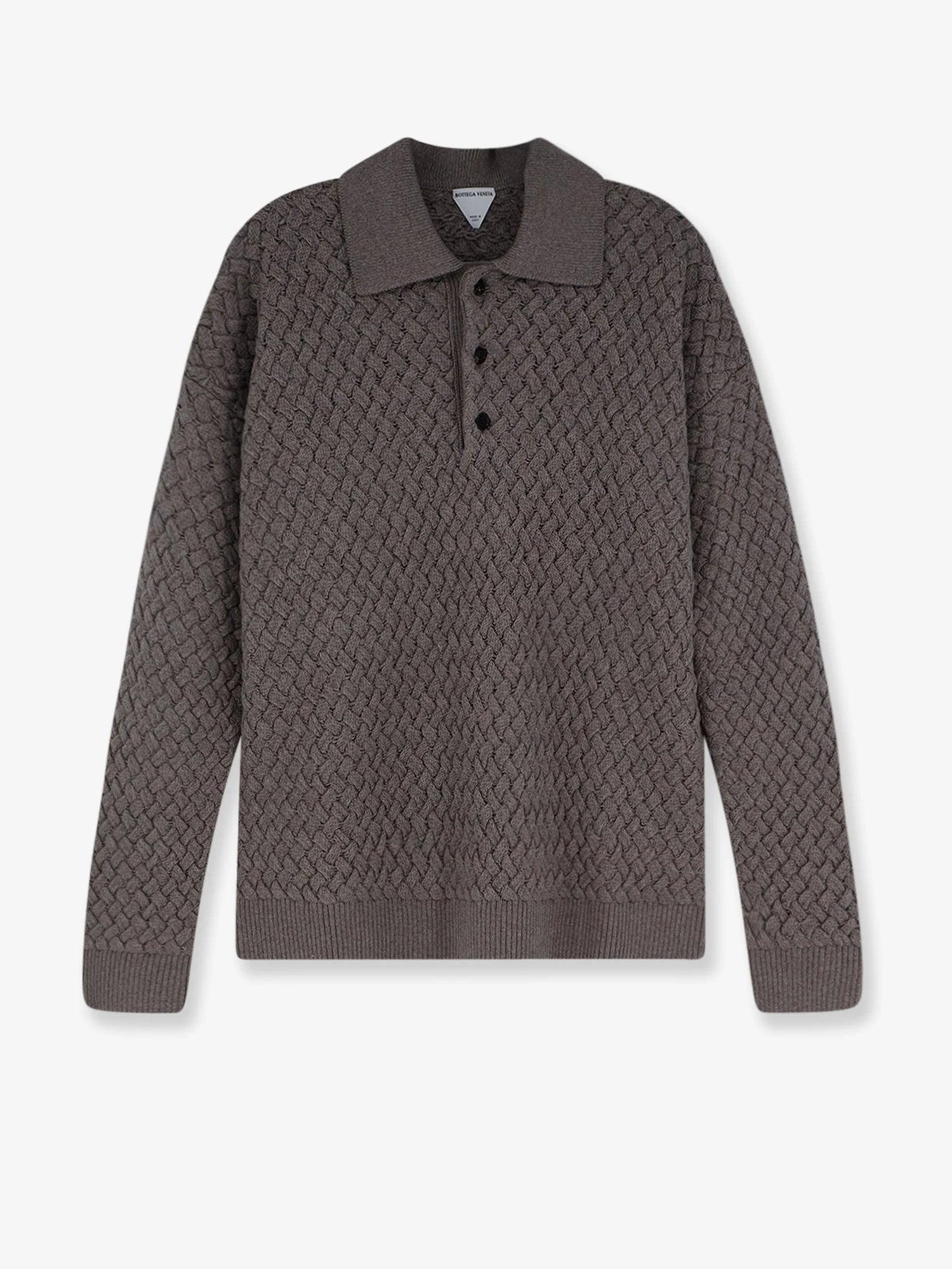 Wool sweater with Intrecciato motif