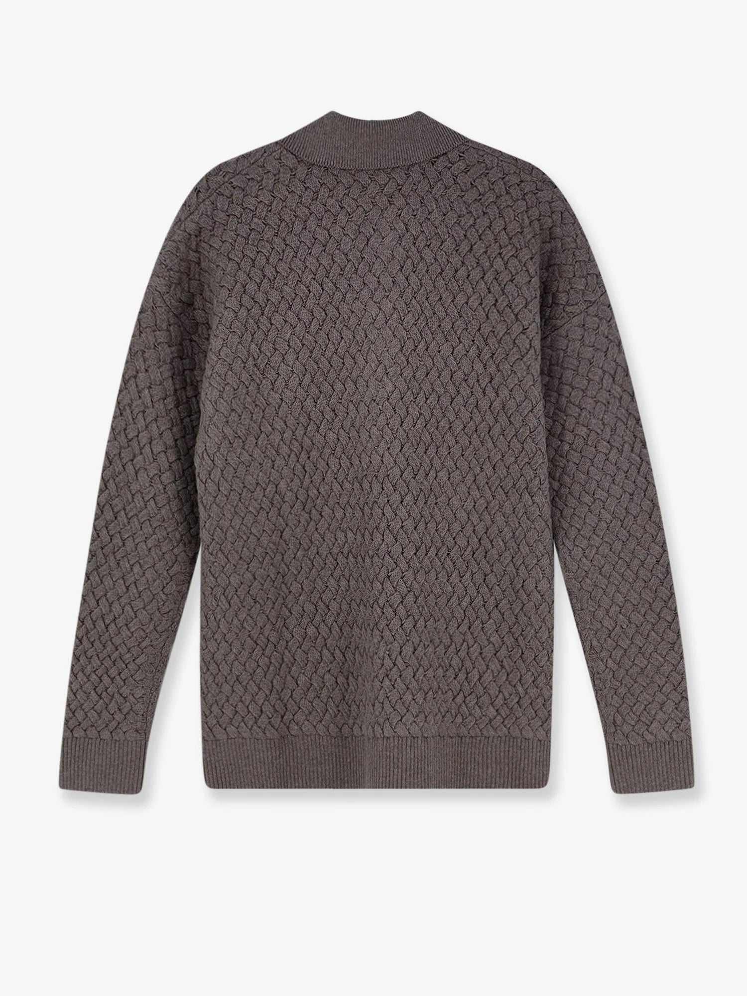 Wool sweater with Intrecciato motif