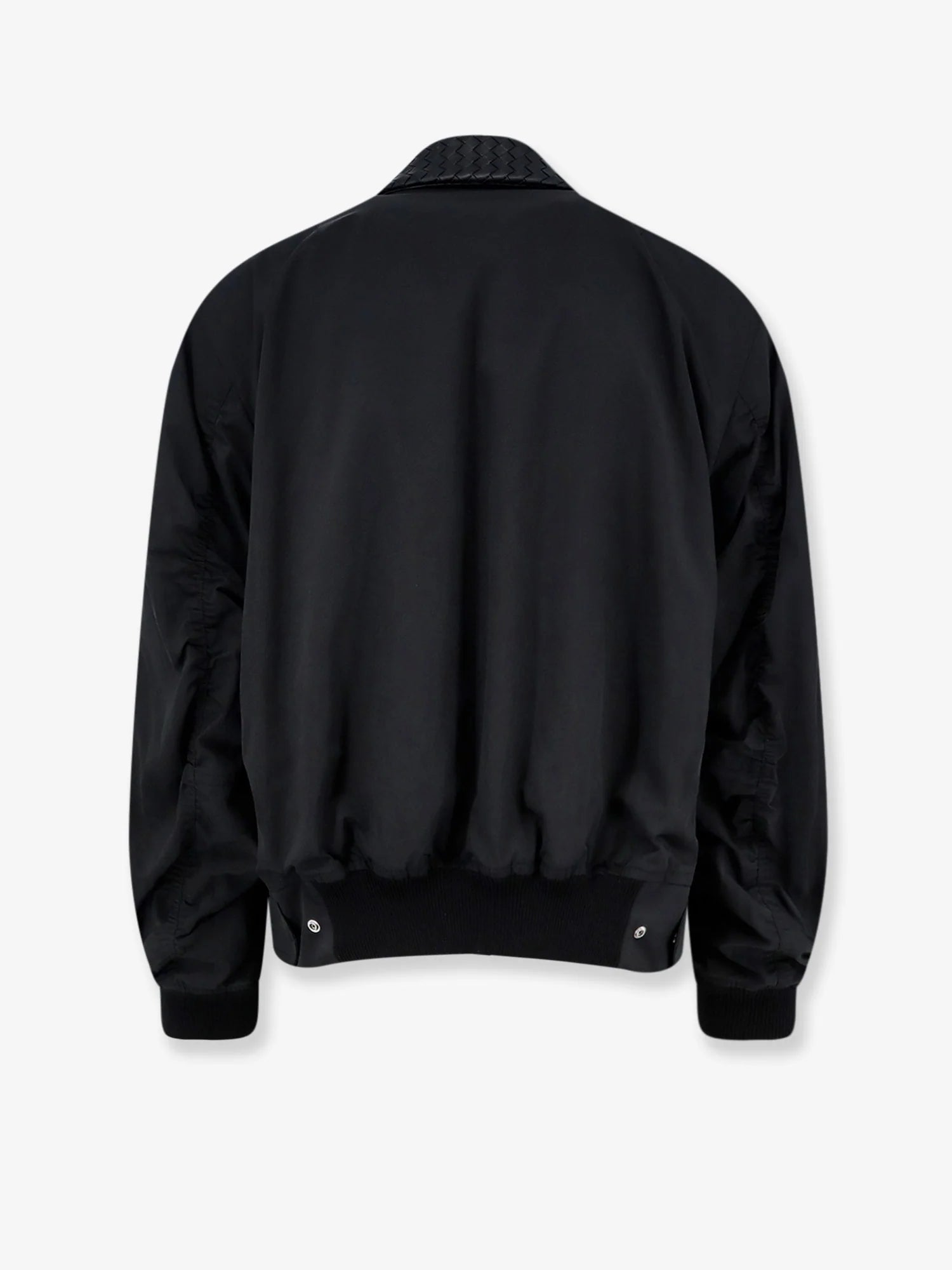 Nylon and cotton jacket with Intrecciato details