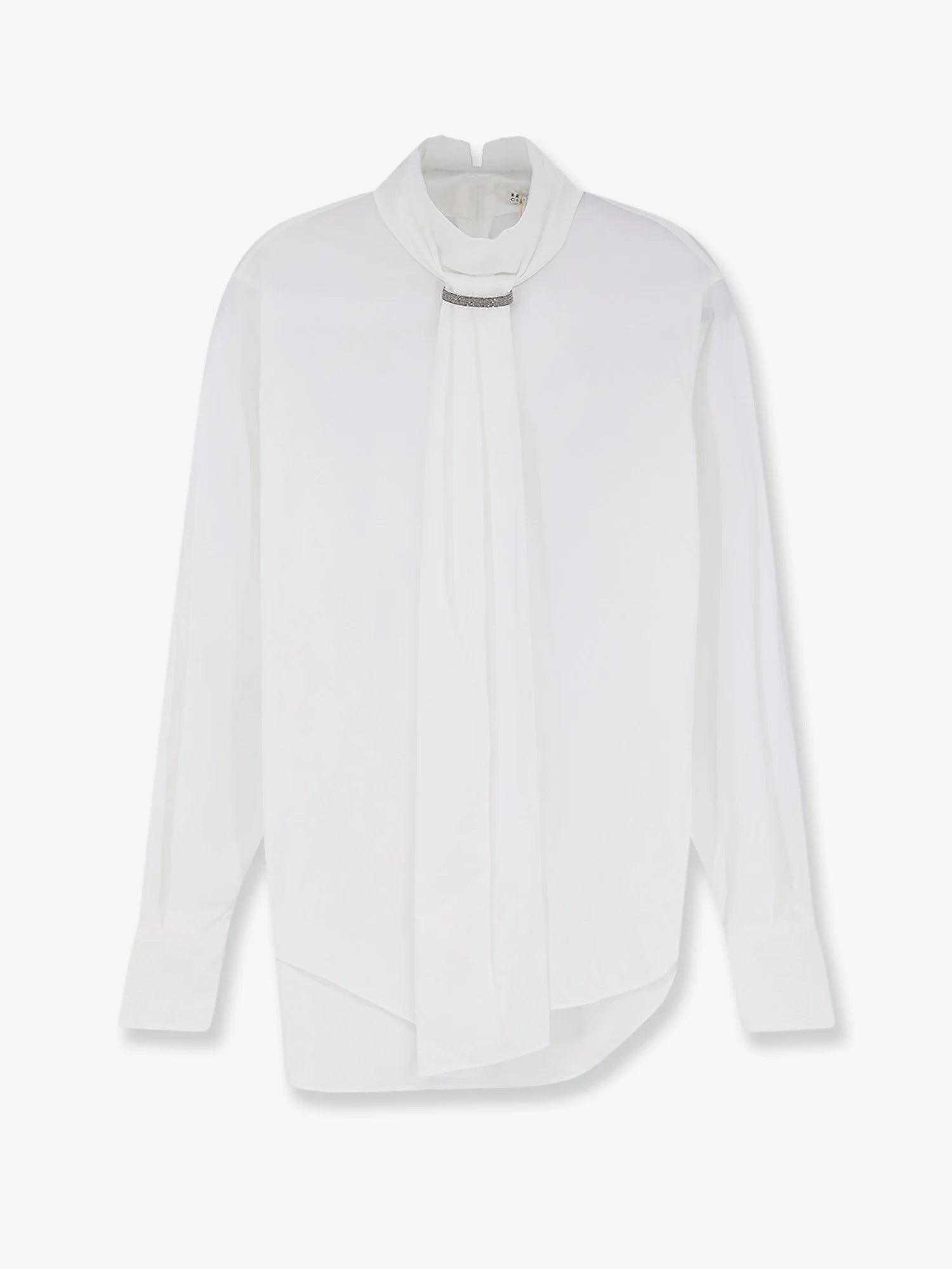 Cotton blend shirt with Monili detail