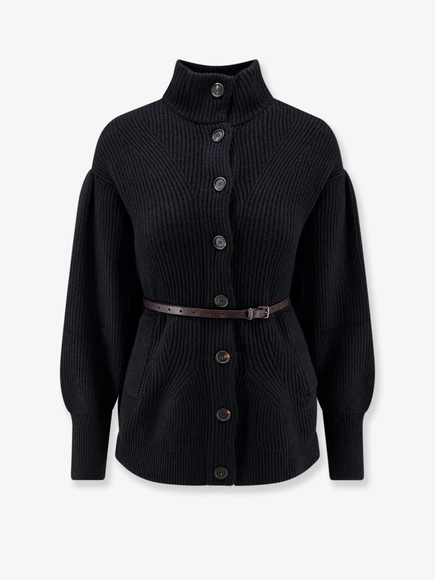 Wool, cashmere, and silk blend cardigan
