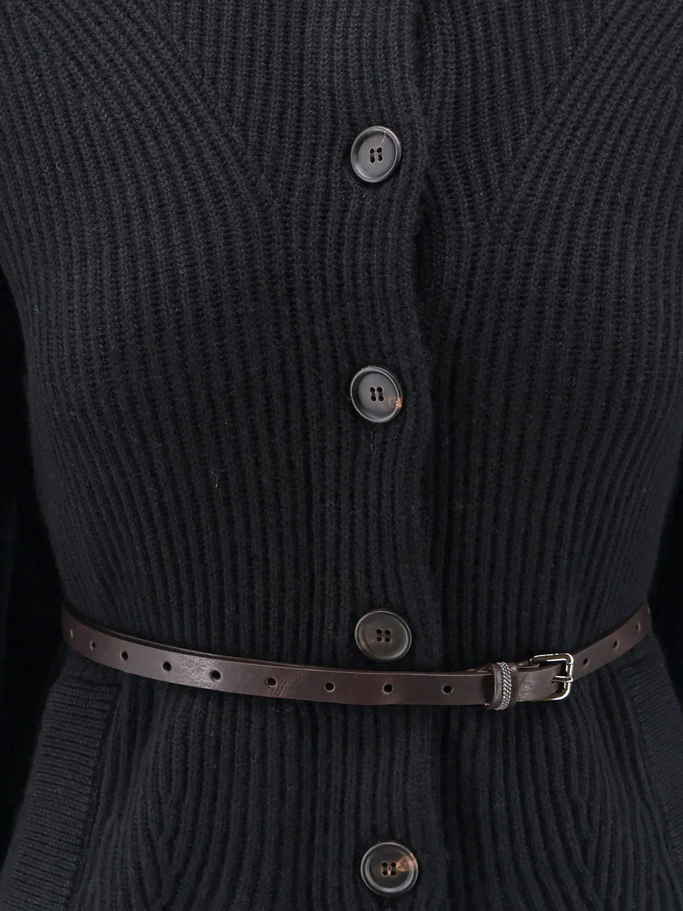 Wool, cashmere, and silk blend cardigan