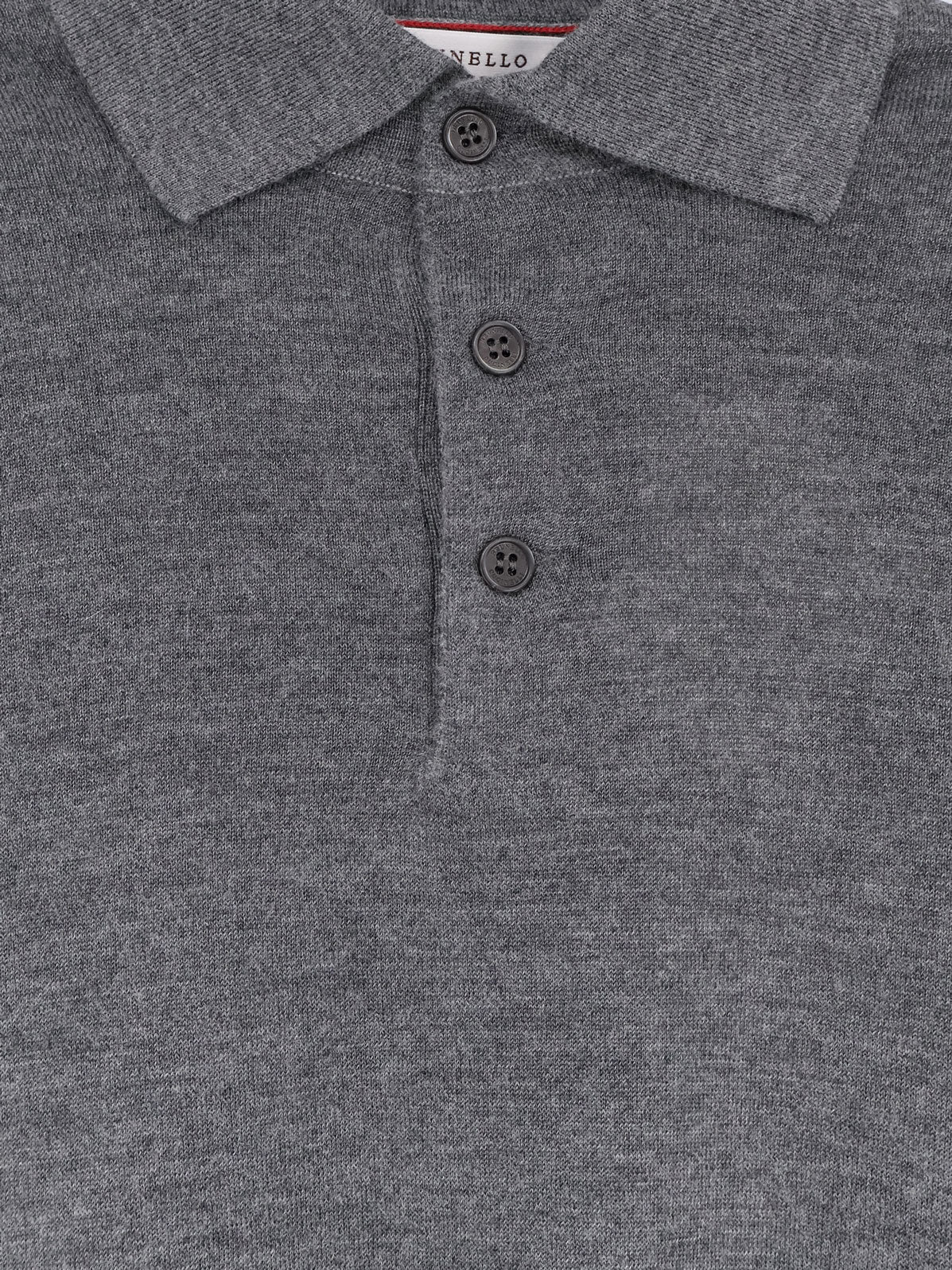 Cashmere and cotton polo shirt