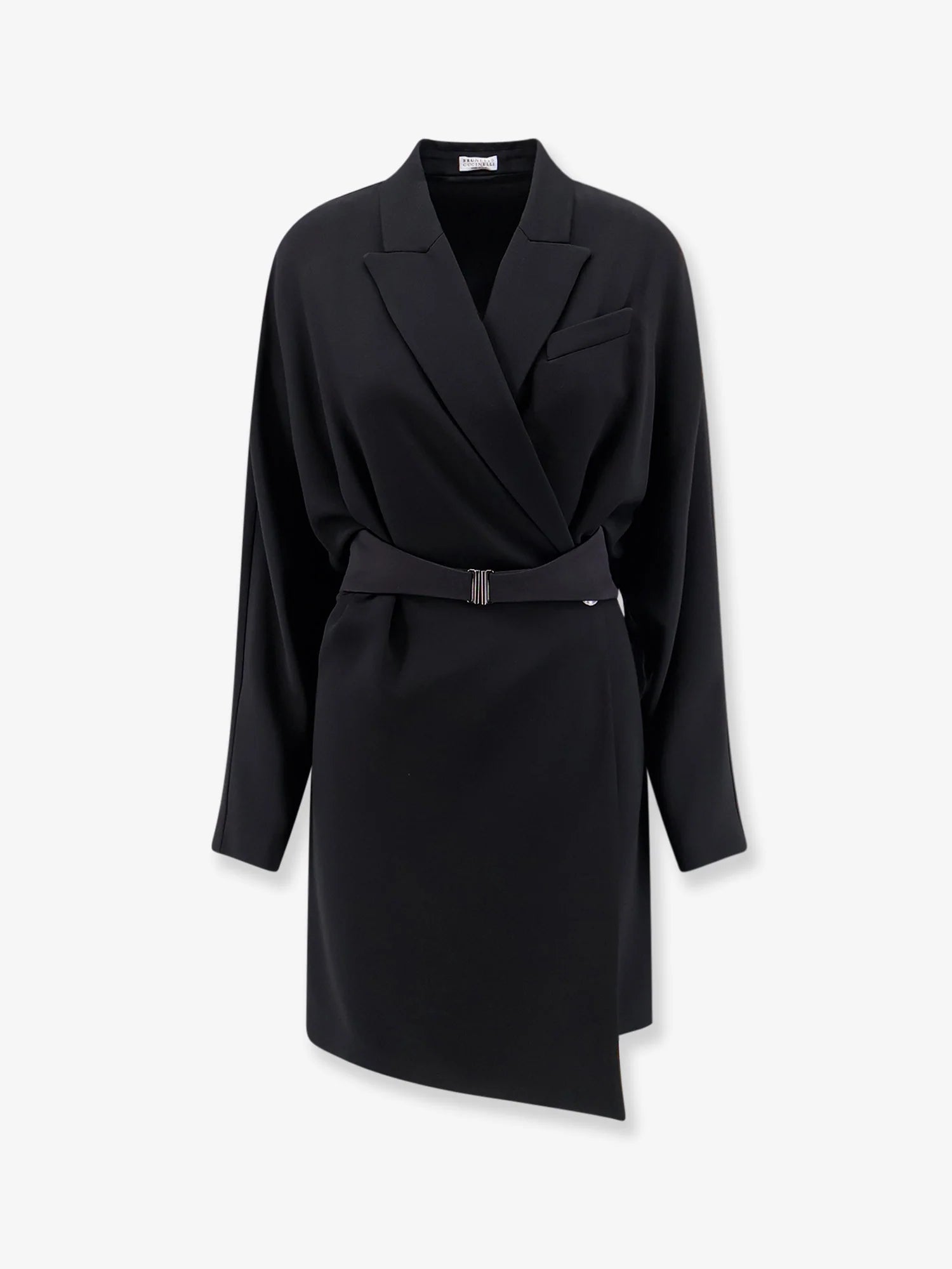 Chemisier Dress with Tuxedo-style band