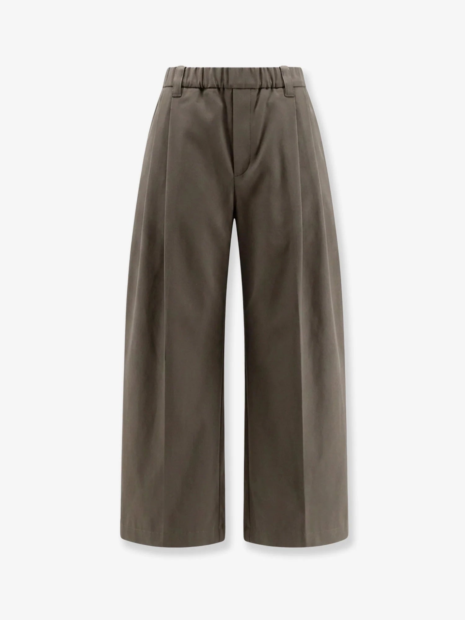 Cotton trousers with elastic and Monili detail