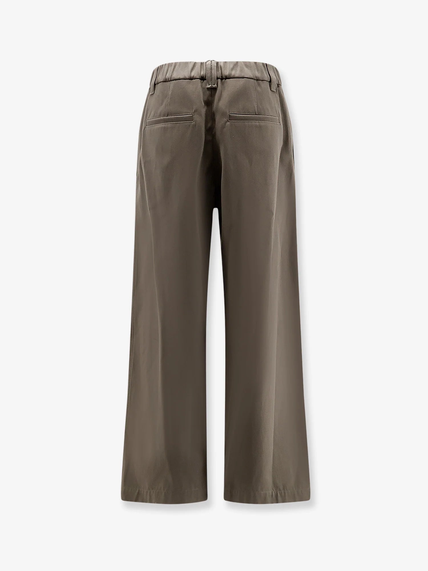 Cotton trousers with elastic and Monili detail