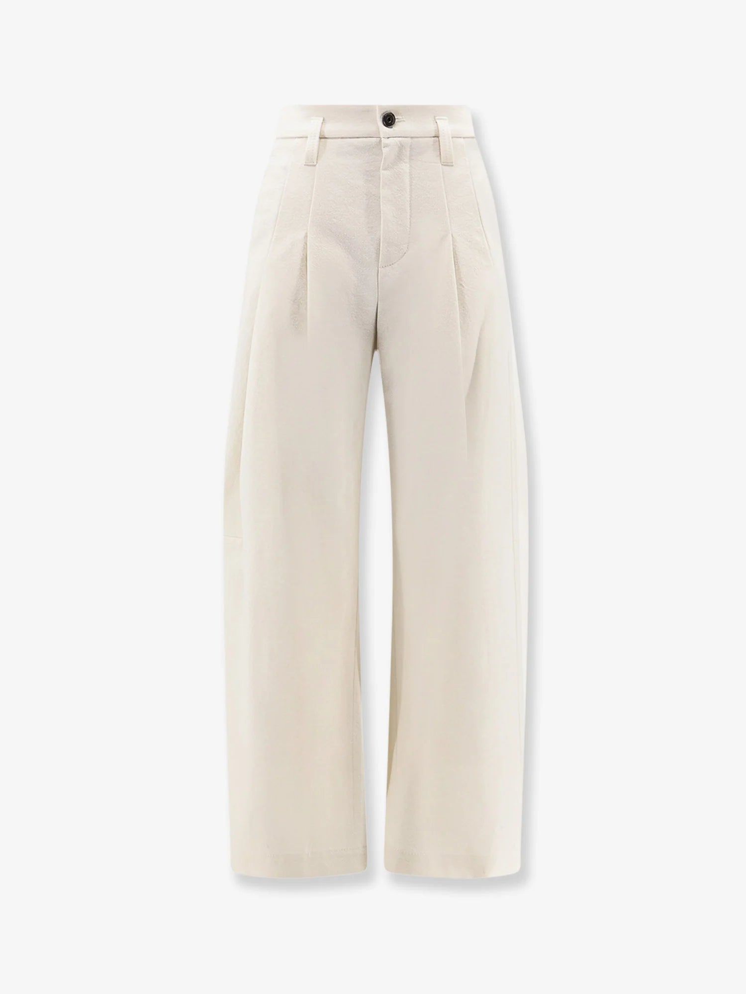Baggy Wrinkled wool and cotton trousers