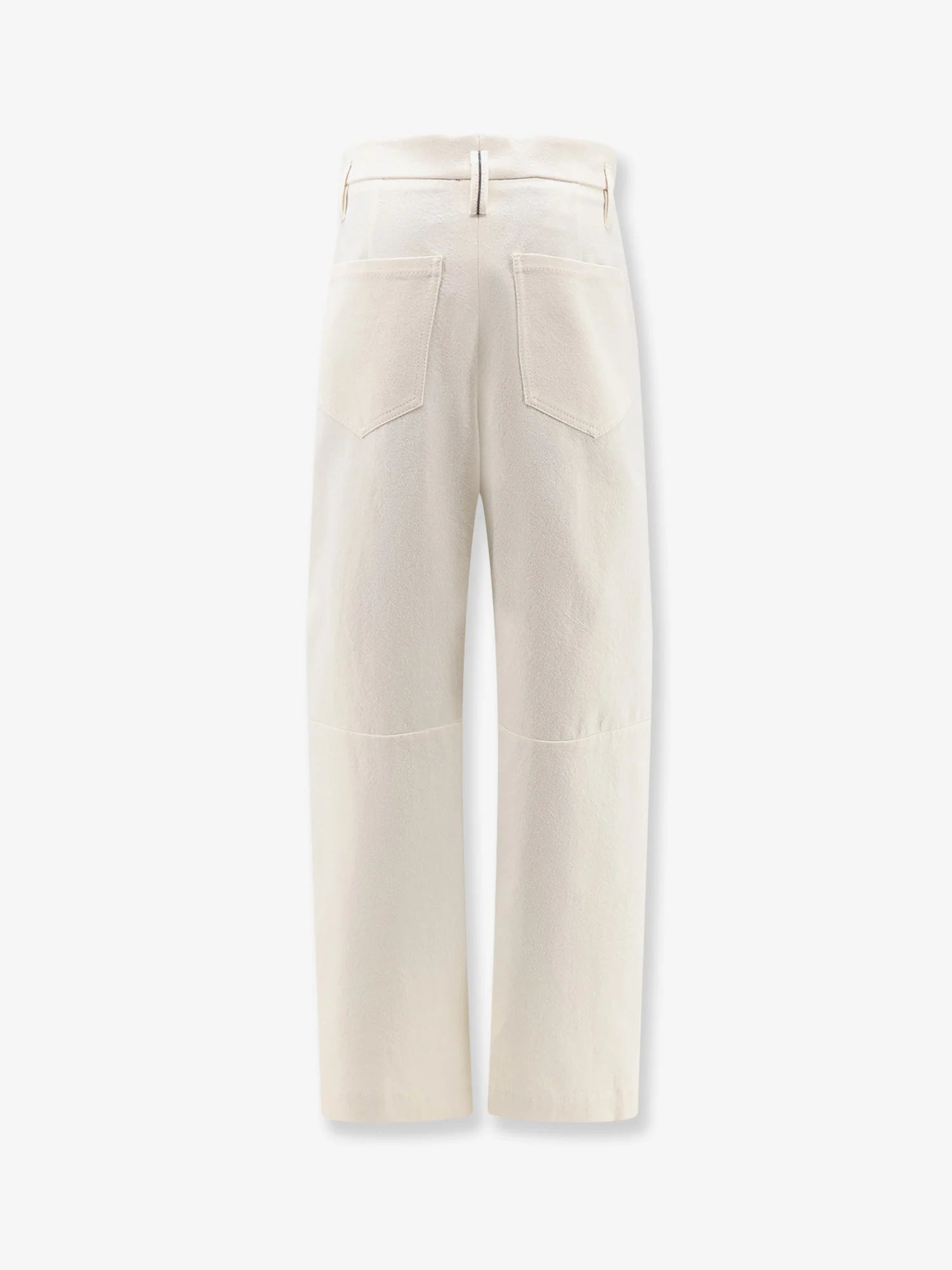 Baggy Wrinkled wool and cotton trousers