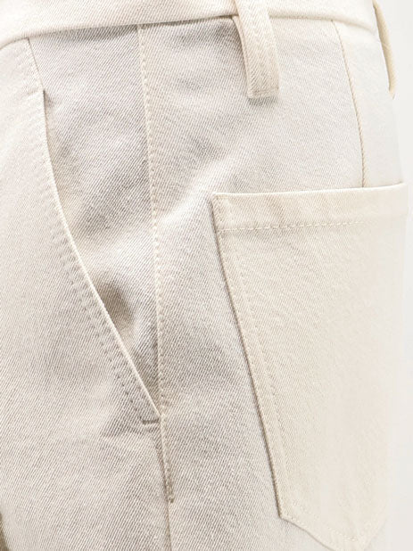 Baggy Wrinkled wool and cotton trousers