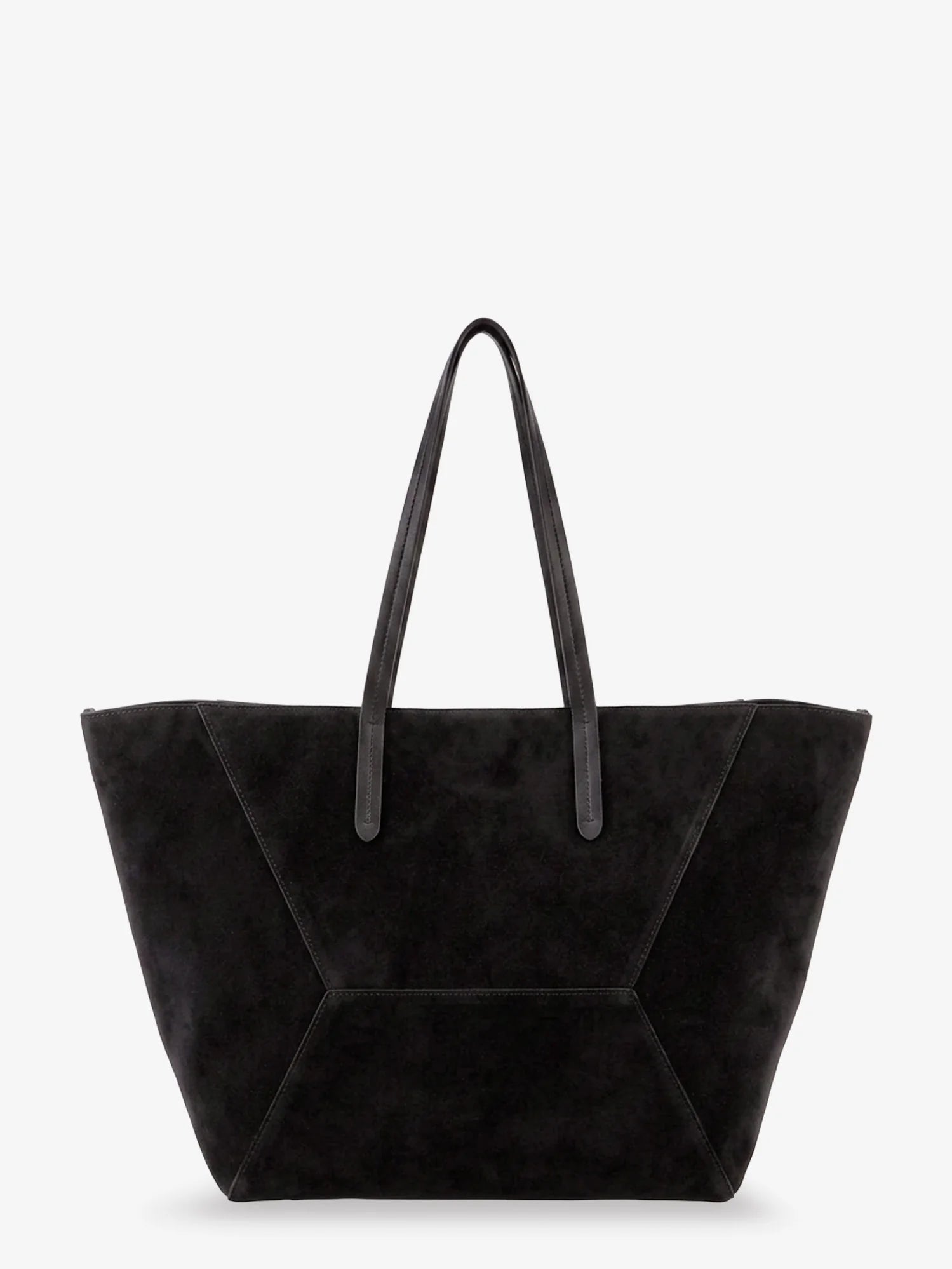BC Duo suede shoulder bag with engraved logo