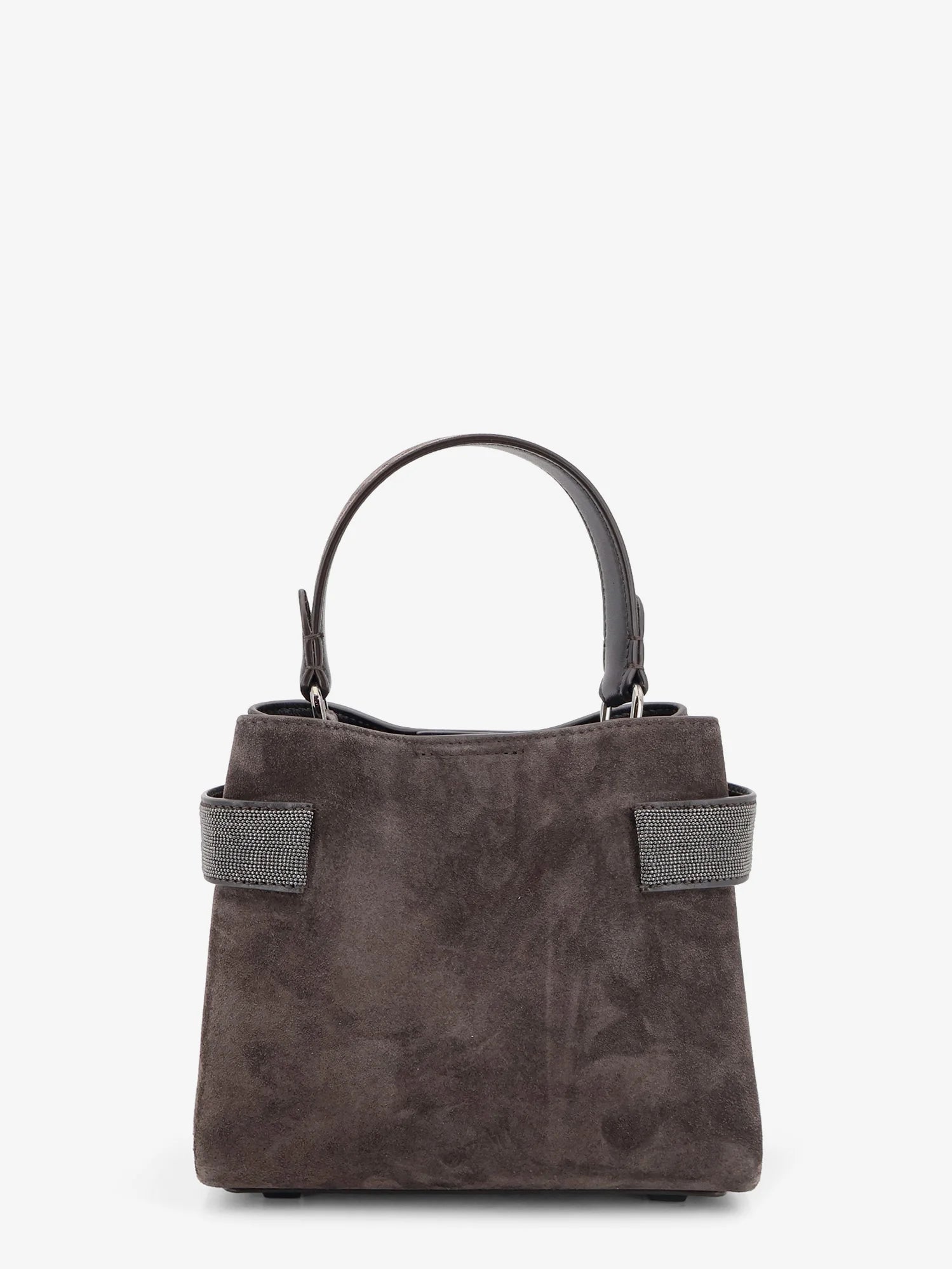 Suede shoulder bag with Monili detail