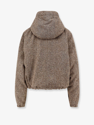 Mélange virgin wool blend jacket