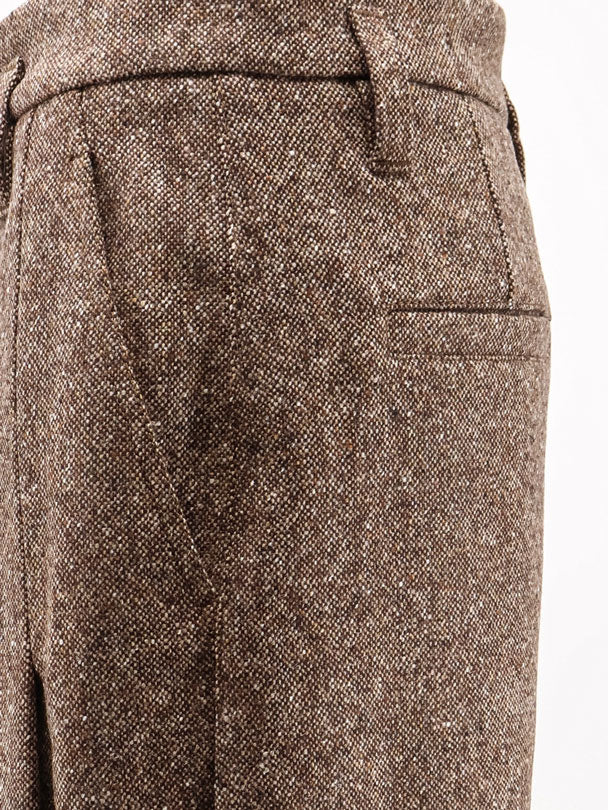 Mélange wool blend trousers