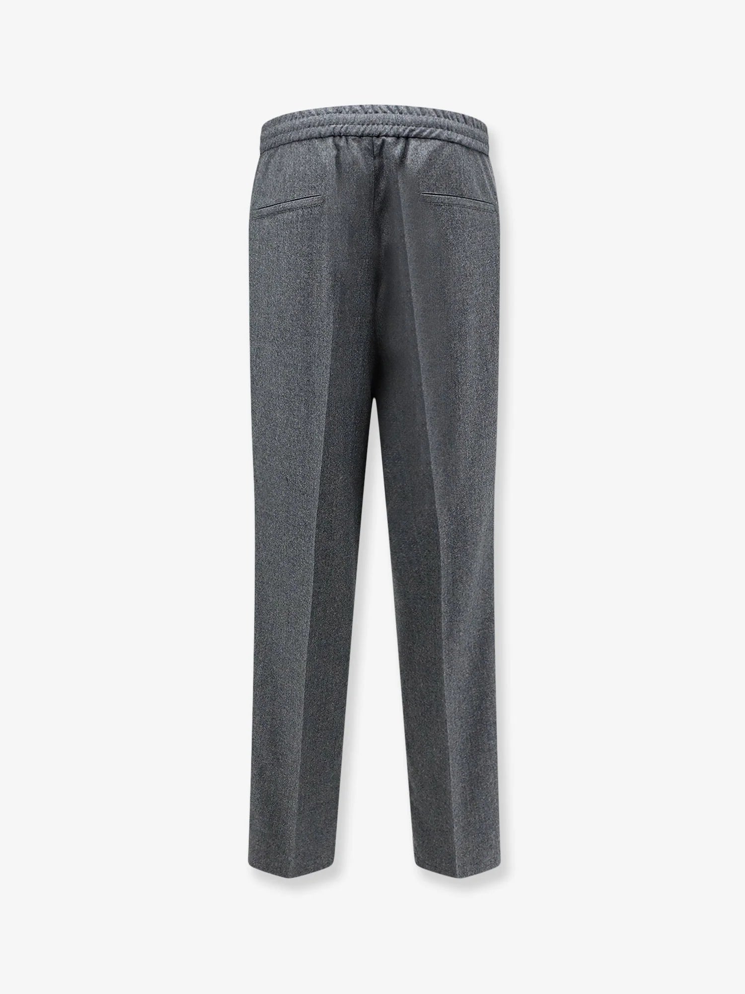 Virgin wool trousers with adjustable drawstring