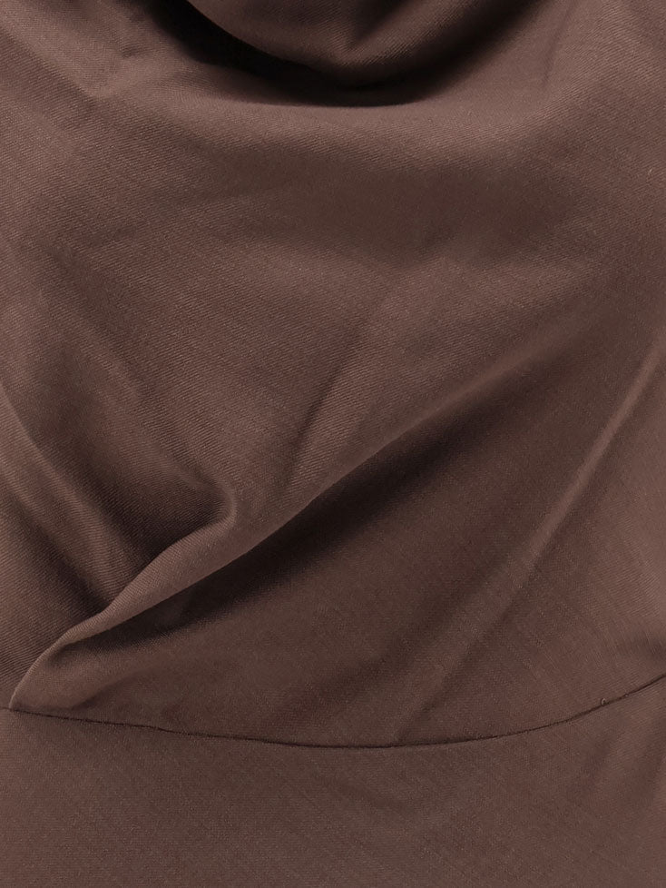 Flared Twill Fluid virgin wool dress