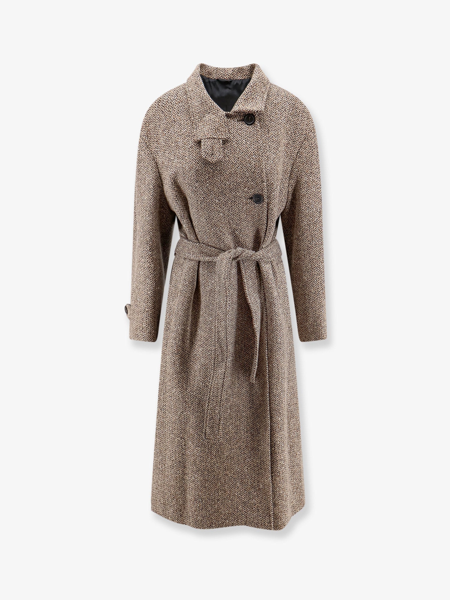 Herringbone coat with Monili detail