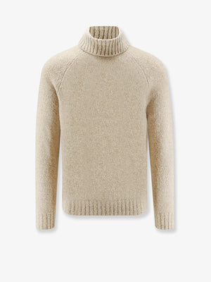 Wool, silk and cashmere blend turtleneck