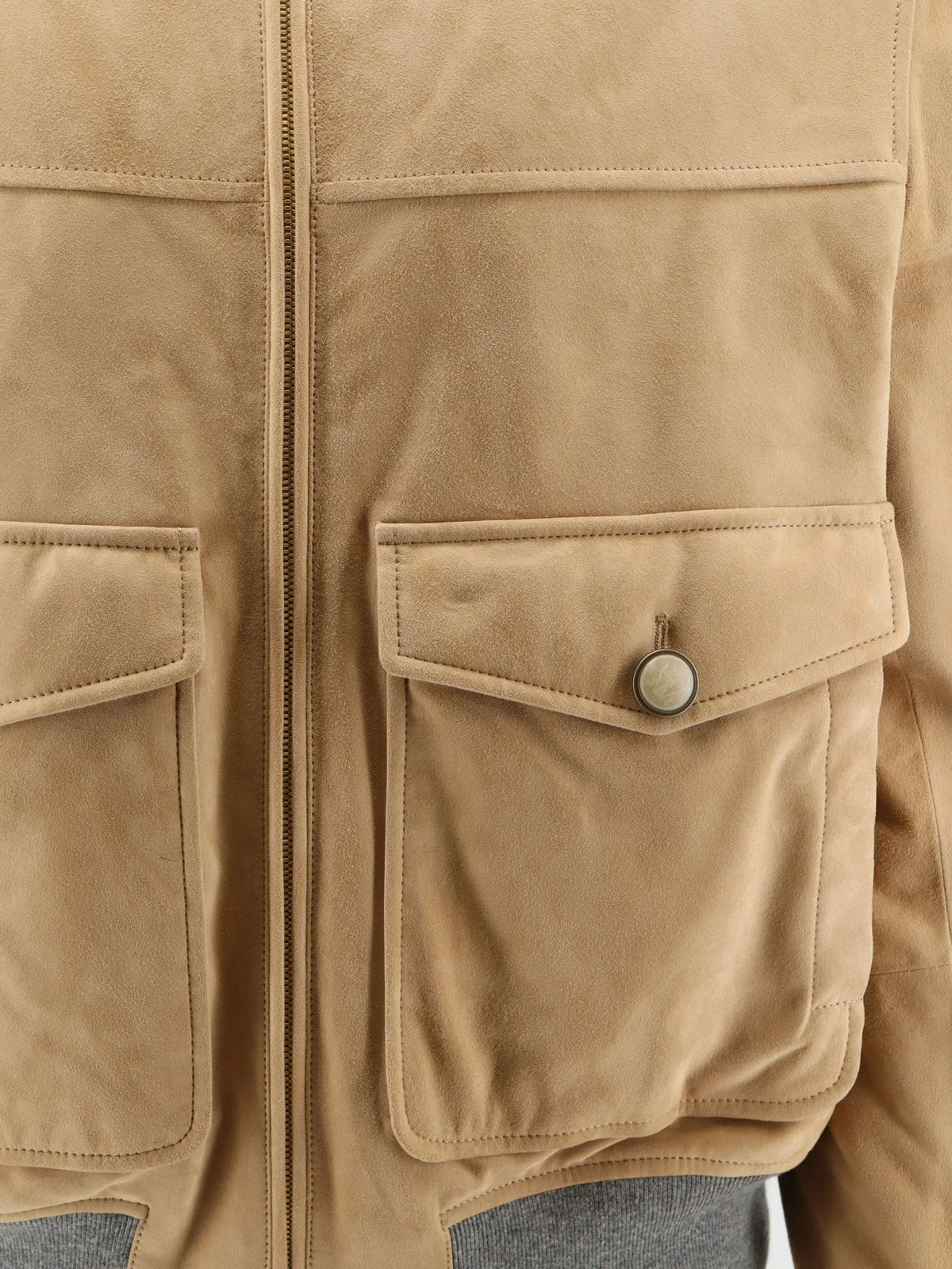 Padded suede jacket