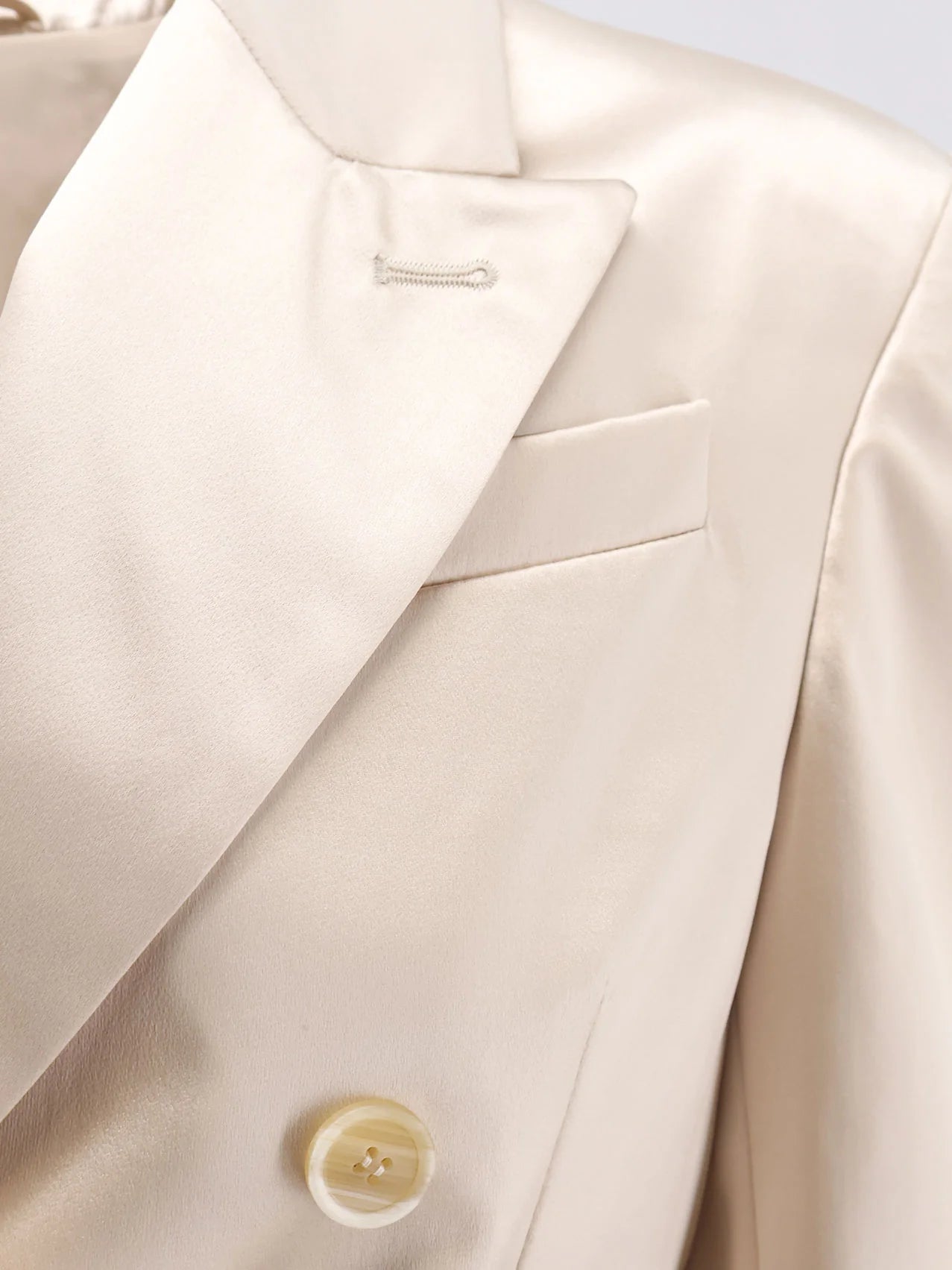 Double-breasted silk blazer
