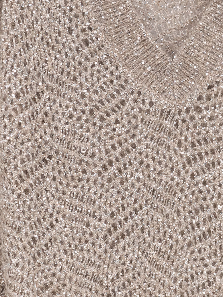 Mohair blend sweater with Dazzling pattern