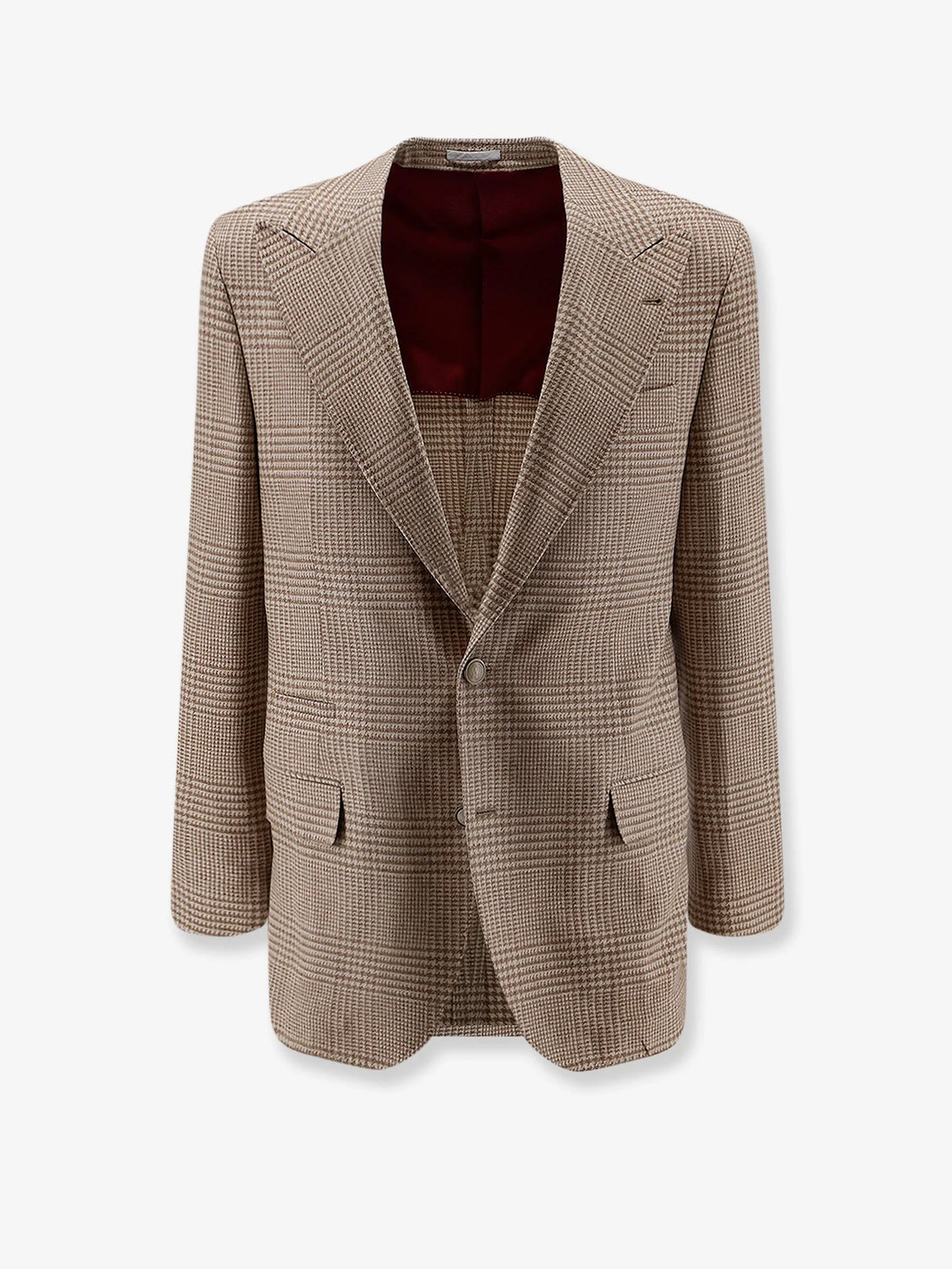 Single-breasted wool and cashmere blazer