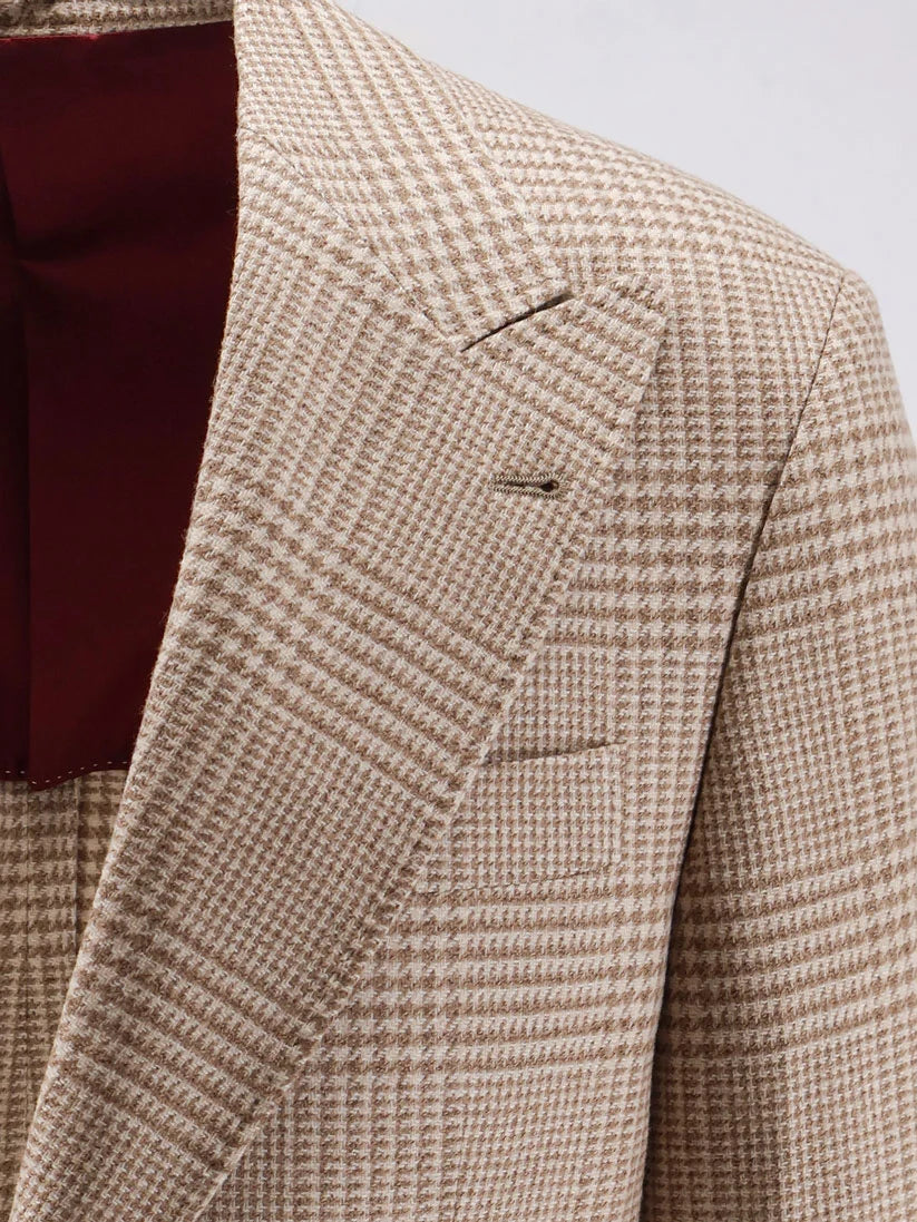 Single-breasted wool and cashmere blazer