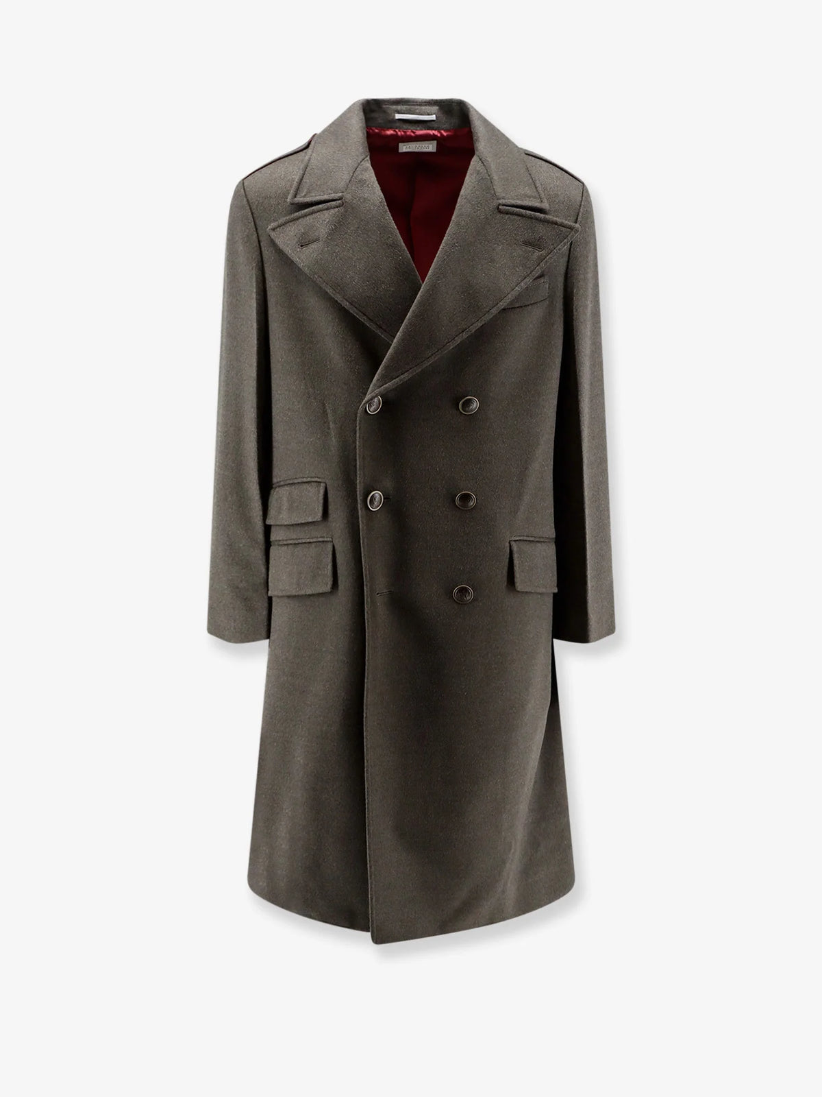 Double-breasted virgin wool coat
