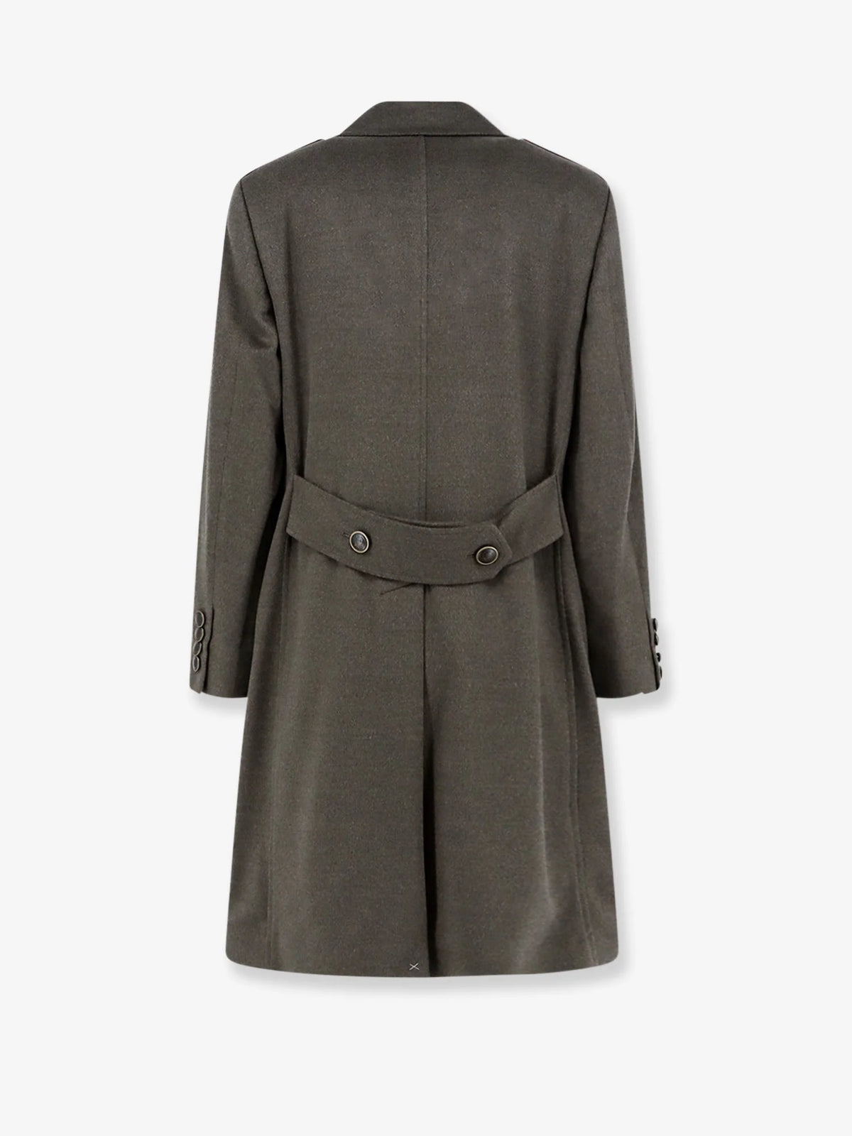 Double-breasted virgin wool coat