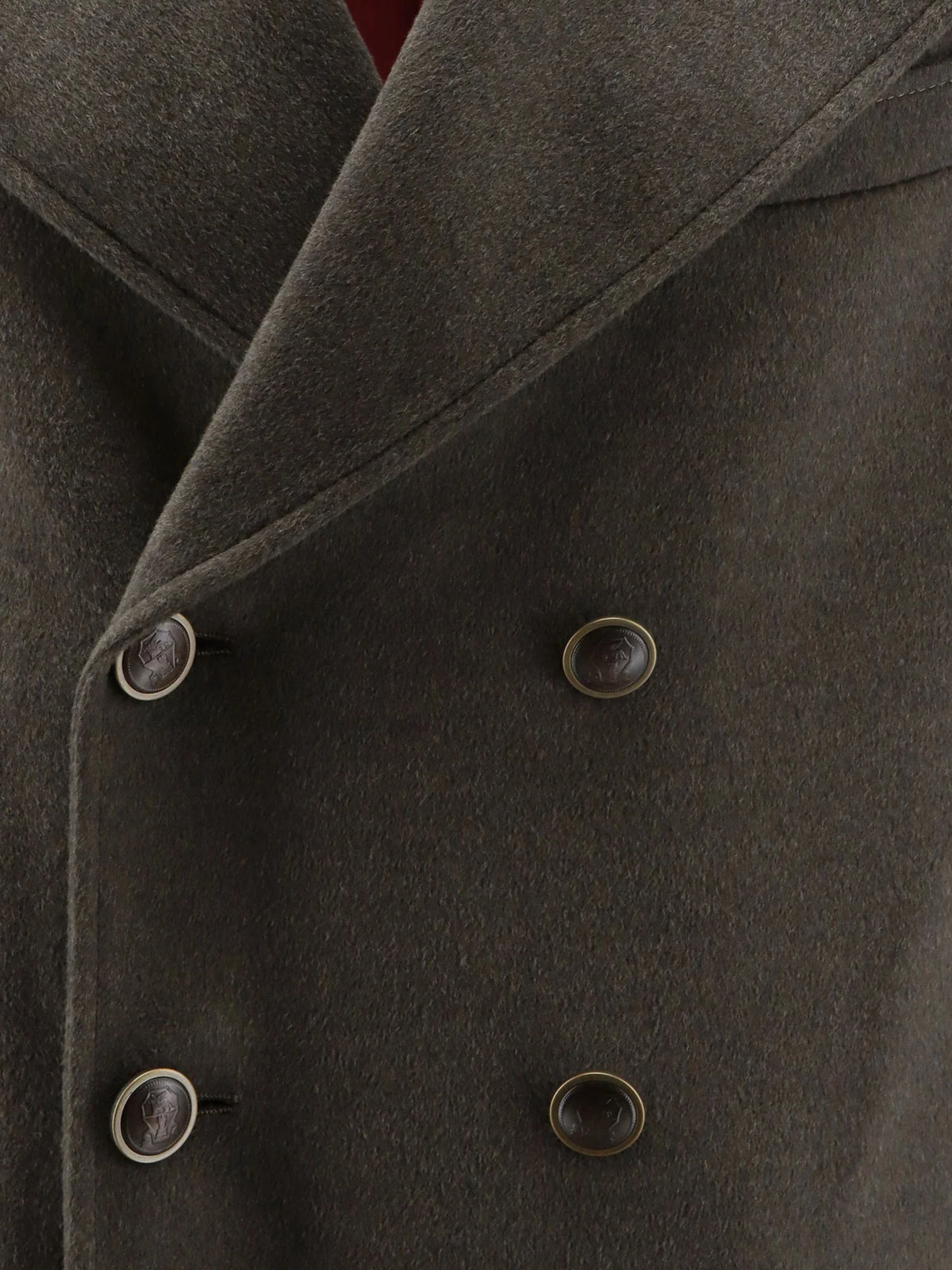 Double-breasted virgin wool coat