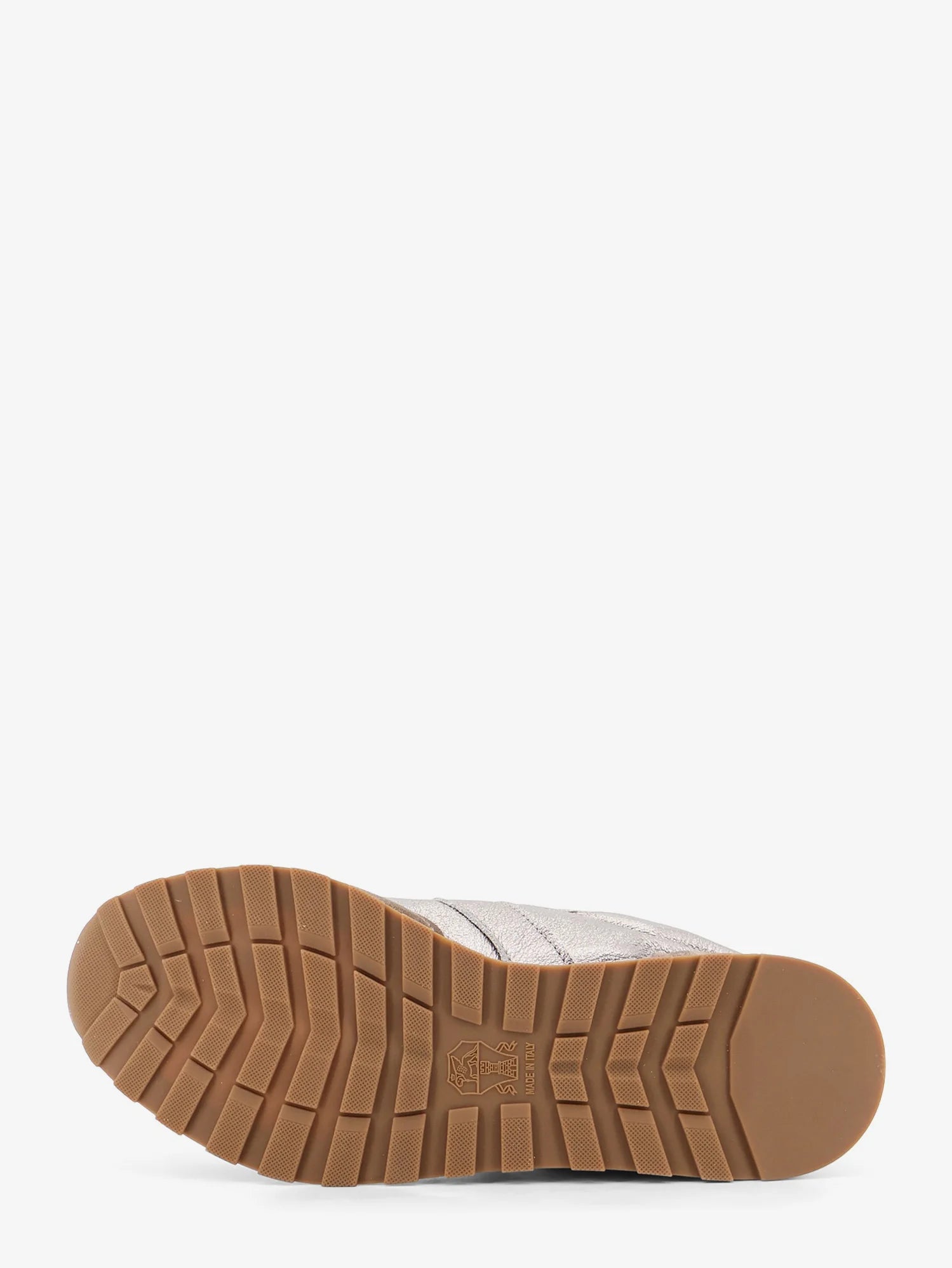 Laminated leather and suede sneakers