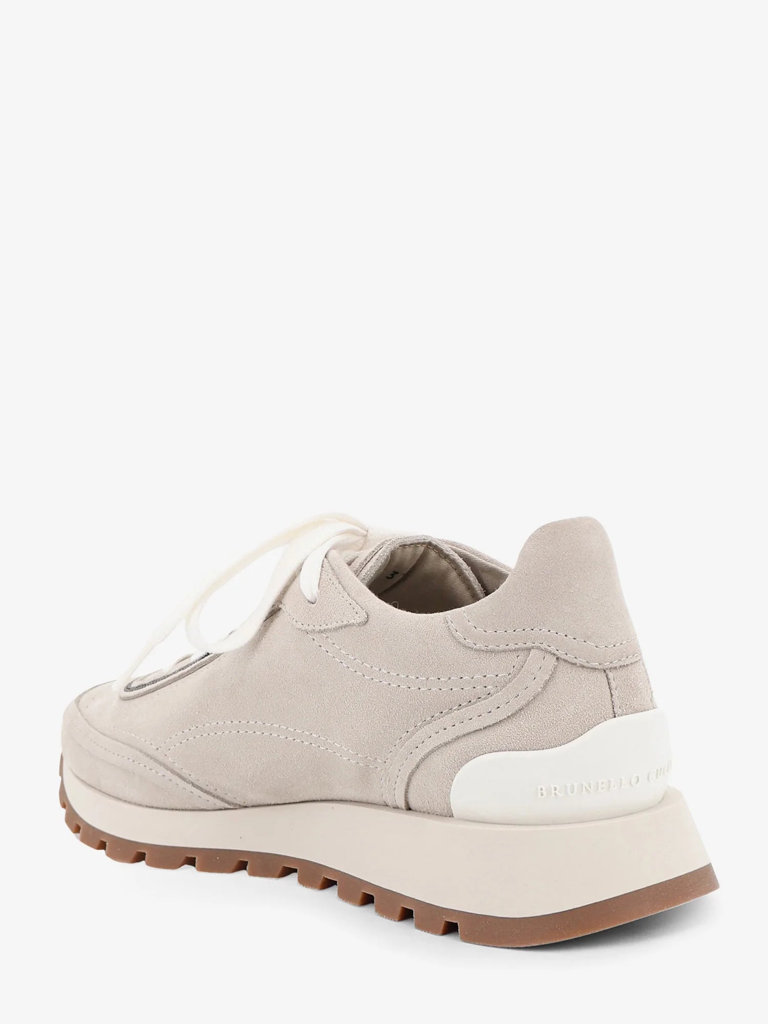 Suede sneakers with Monili embellishment