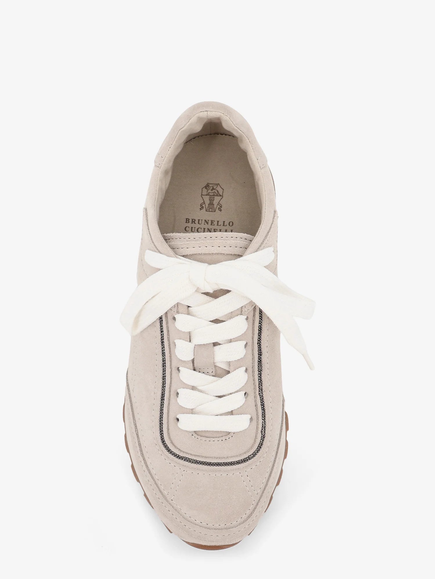 Suede sneakers with Monili embellishment