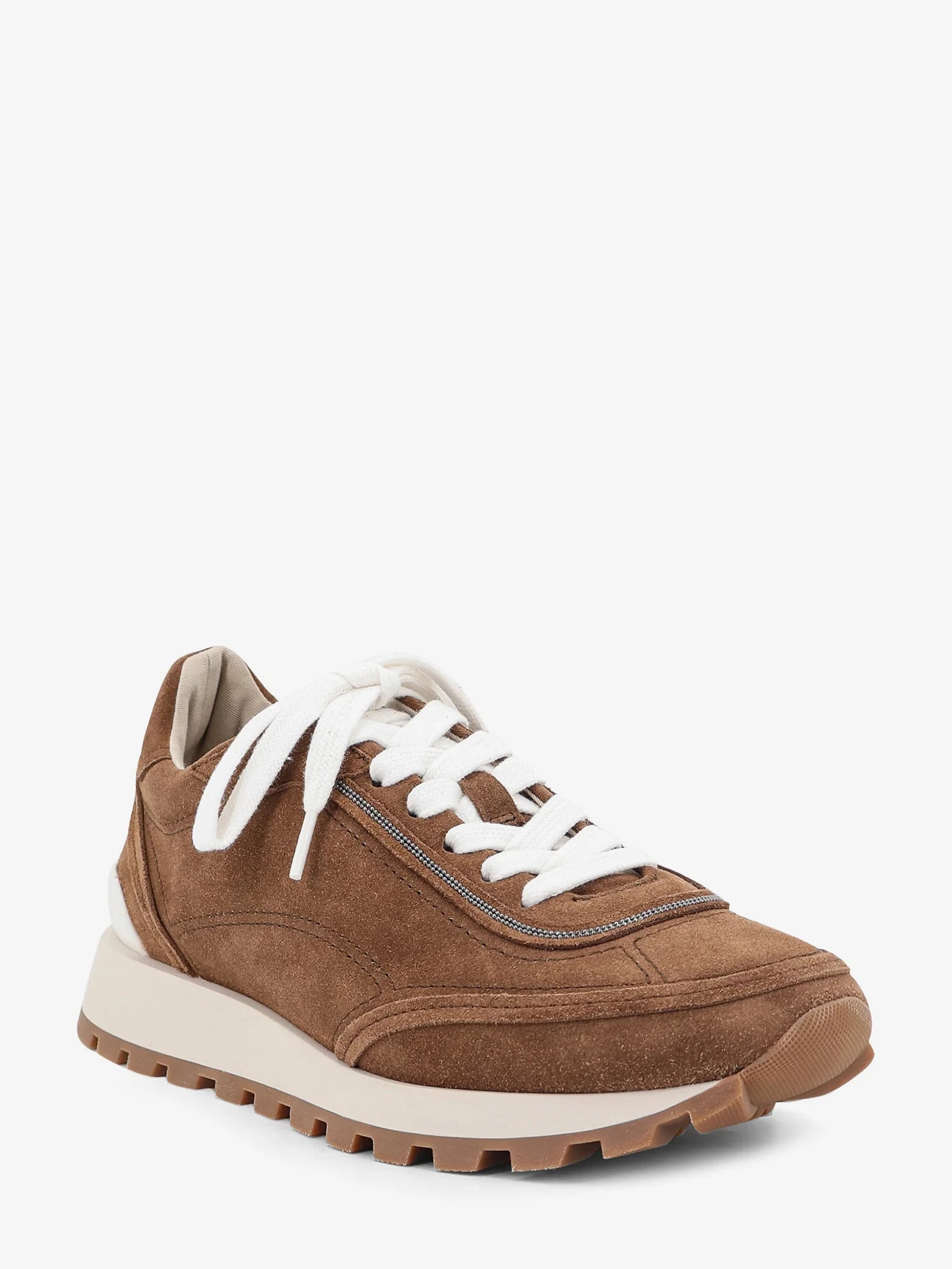 Suede sneakers with Monili embellishment