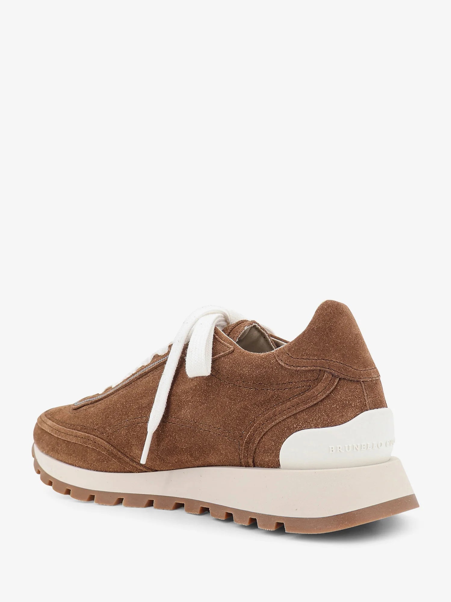 Suede sneakers with Monili embellishment
