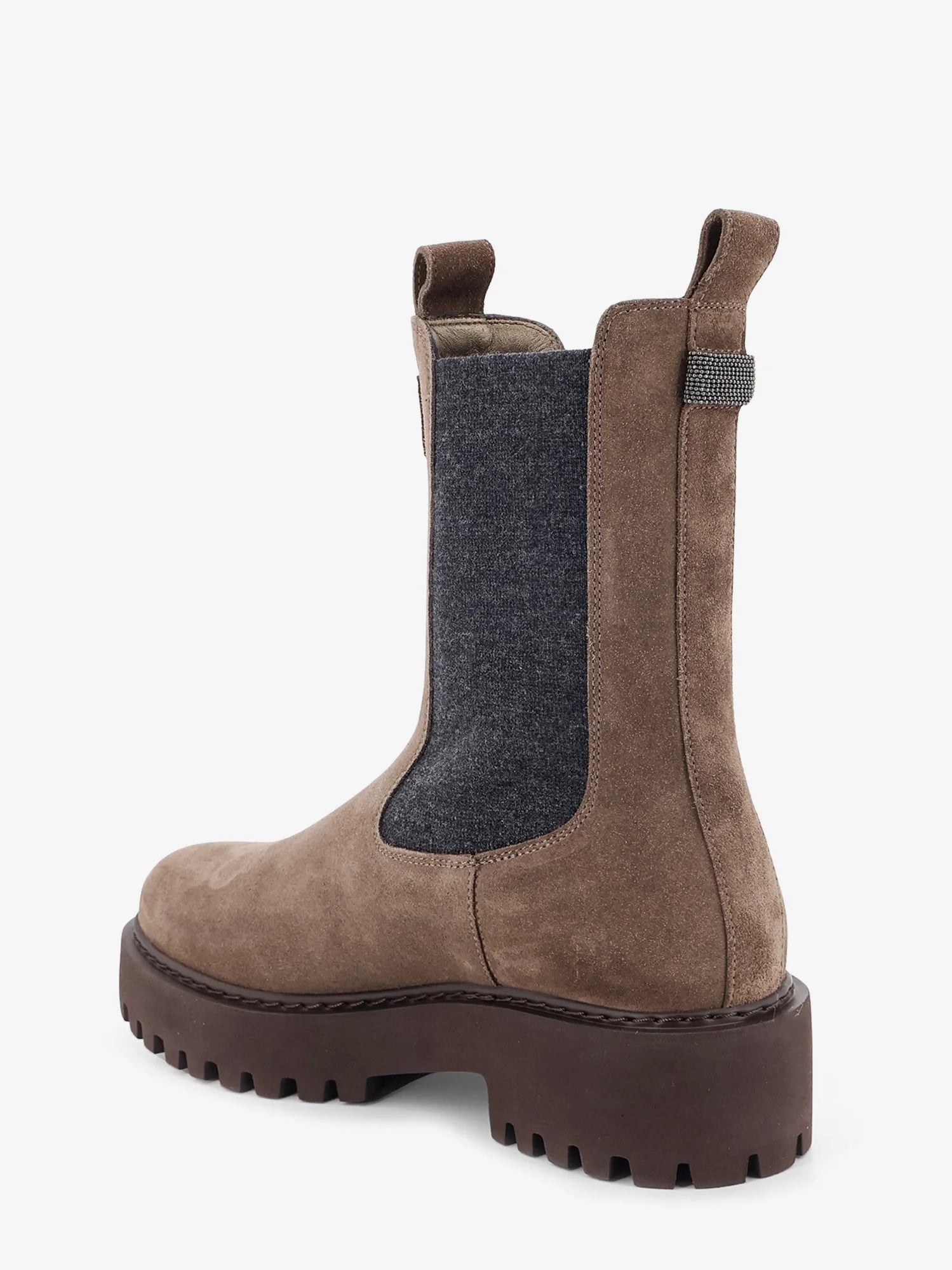 Suede Boots with Precious Loop detail
