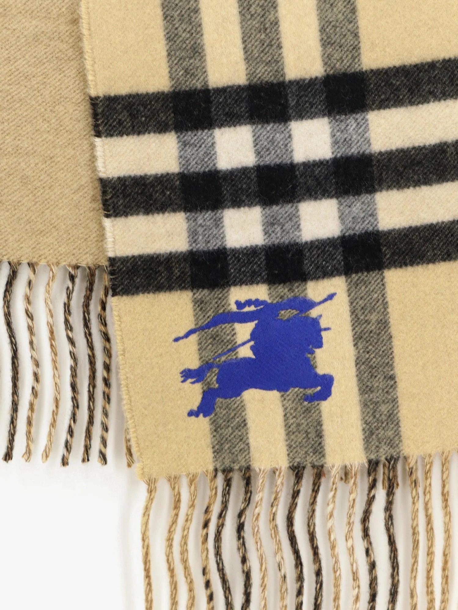 Cashmere scarf with Check motif