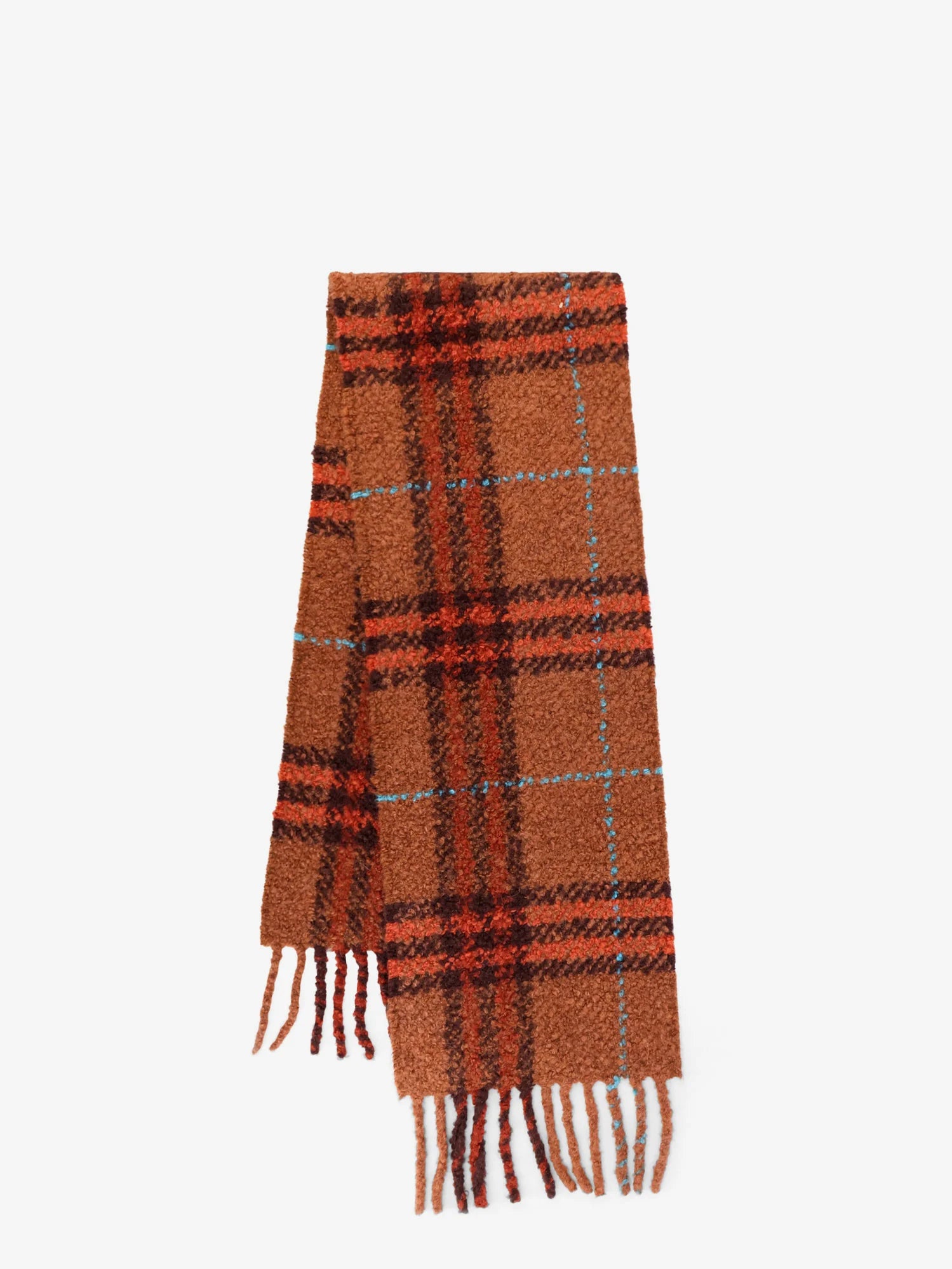 Wool blend and alpaca bouclé scarf