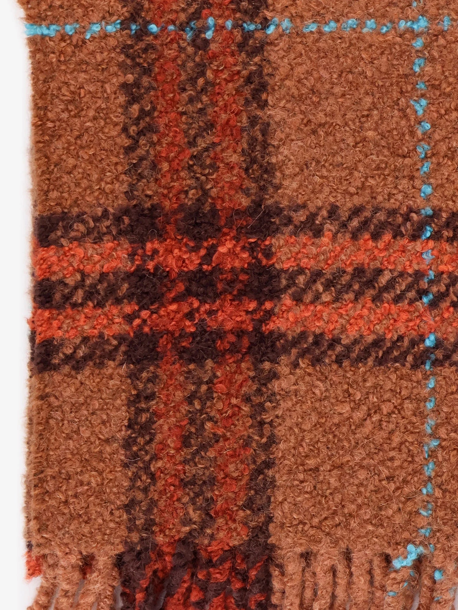 Wool blend and alpaca bouclé scarf