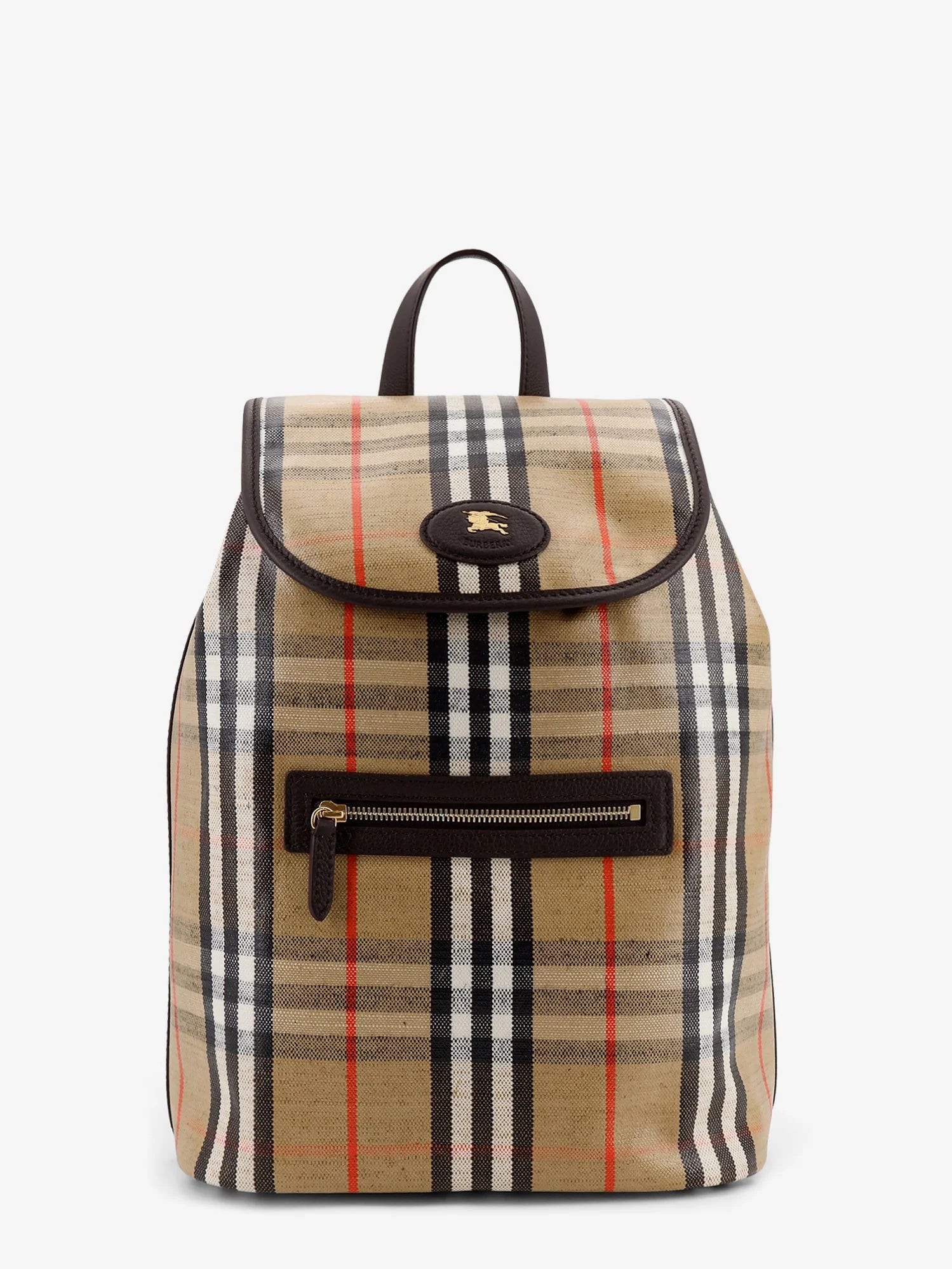 Highlands coated canvas backpack with front logo