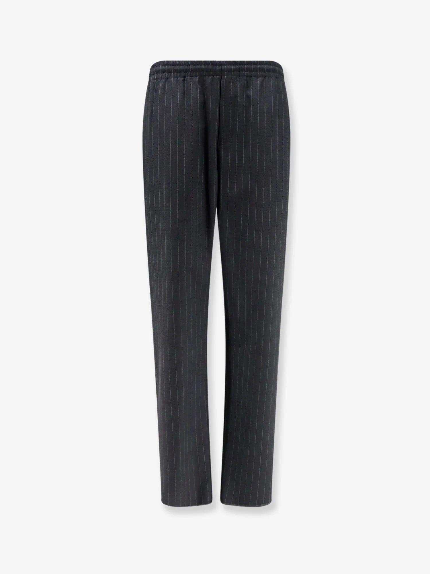 Wool trousers with drawstring