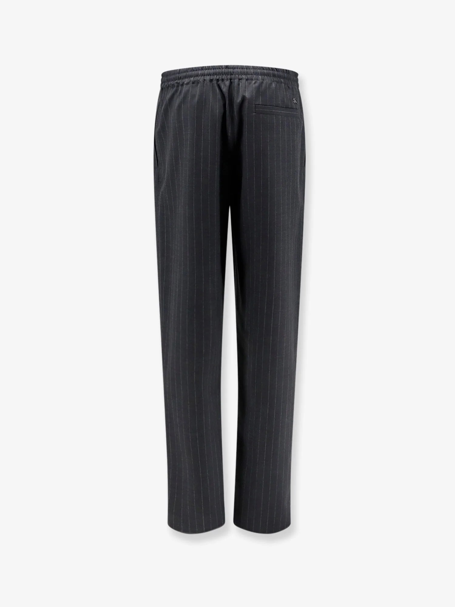 Wool trousers with drawstring