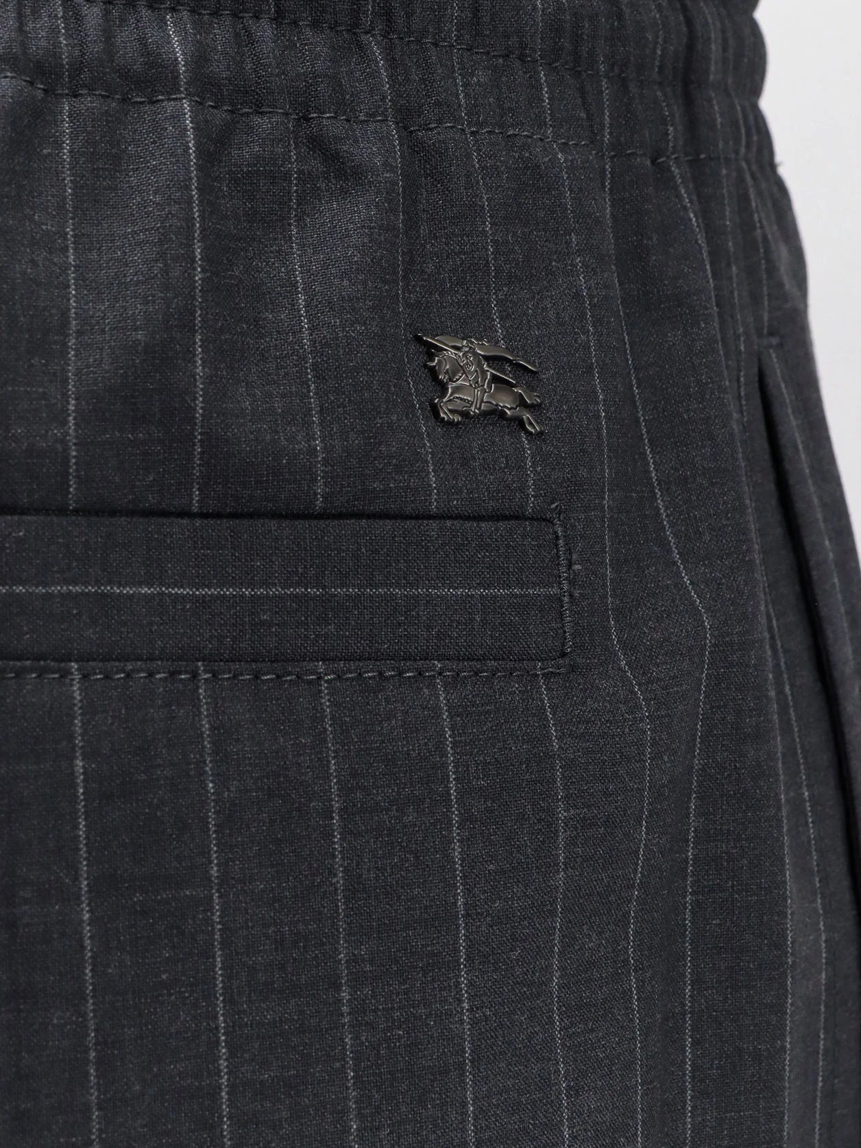 Wool trousers with drawstring