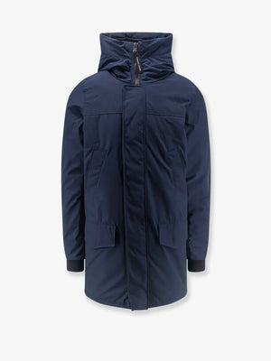Langford nylon and cotton jacket with hood