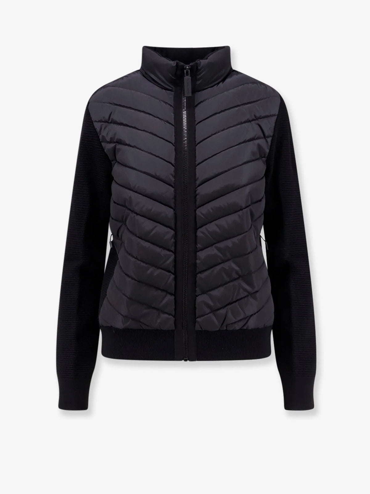 Hybridge wool jacket with nylon inserts