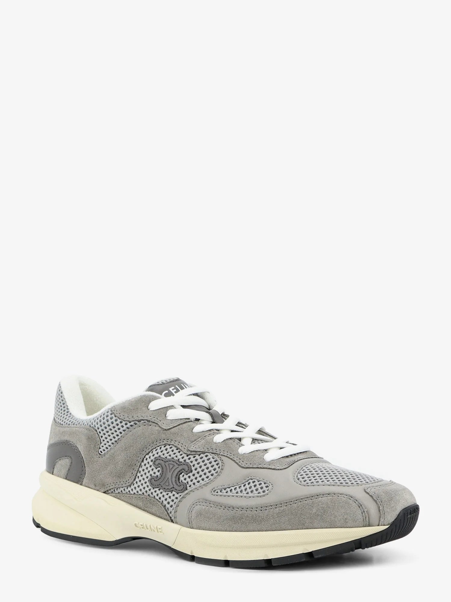 Runner mesh and suede sneakers with side logo