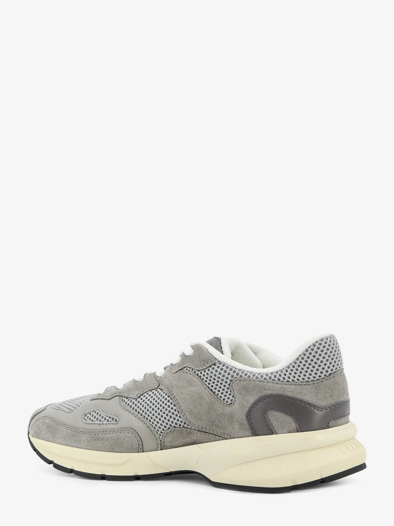Runner mesh and suede sneakers with side logo