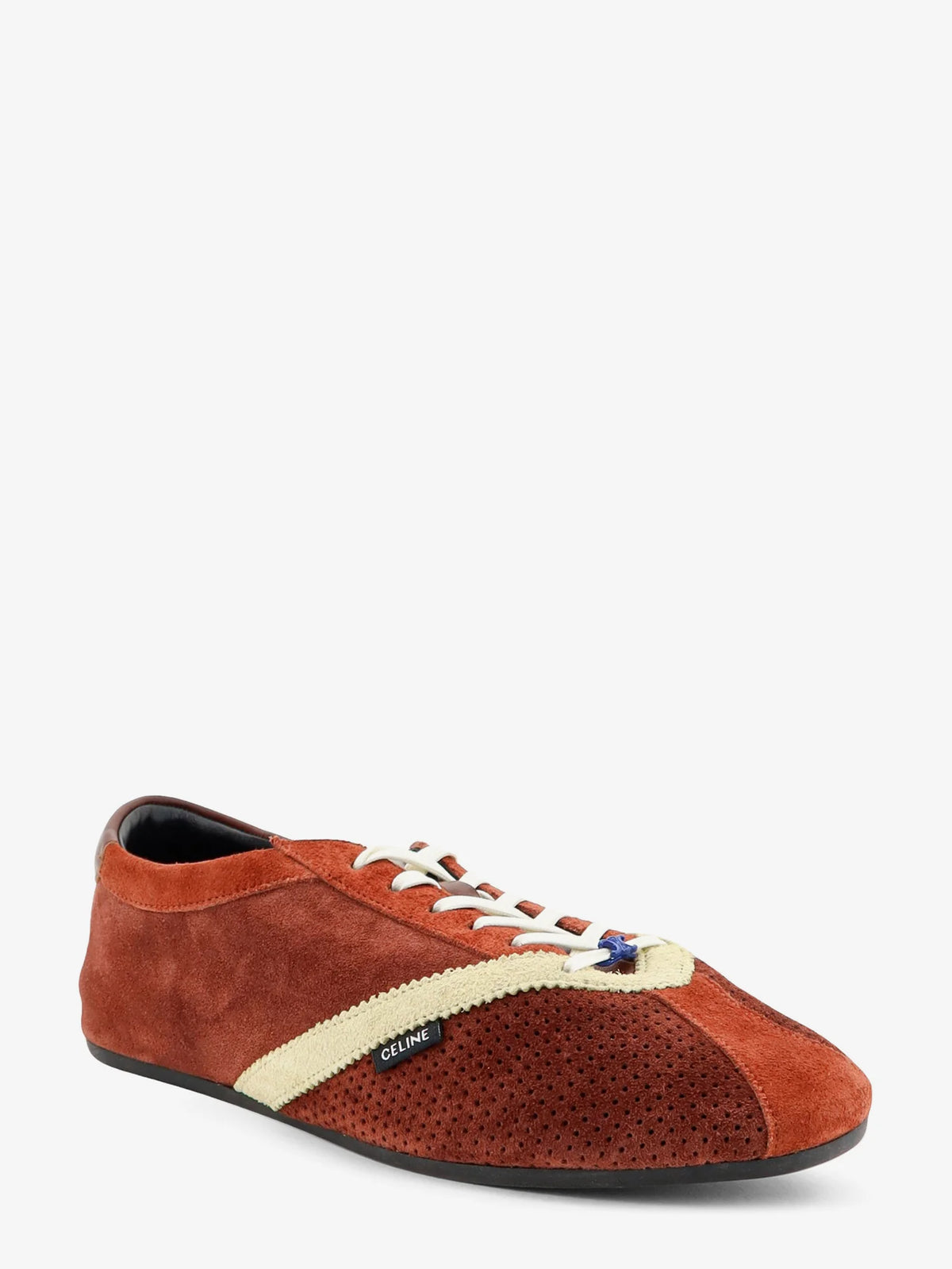 The Flat suede and leather sneakers