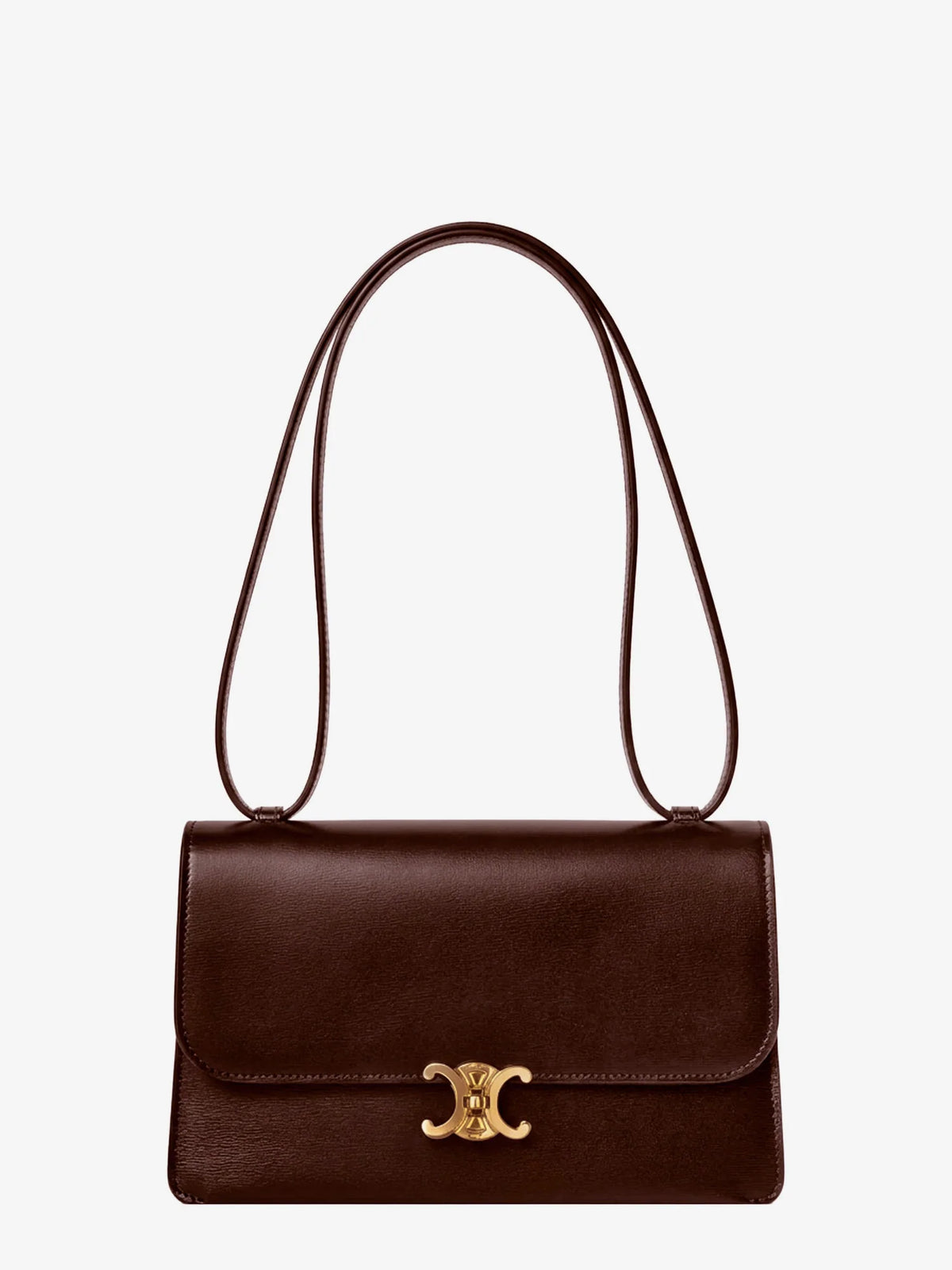 Le 17 leather shoulder bag with metal Triomphe closure