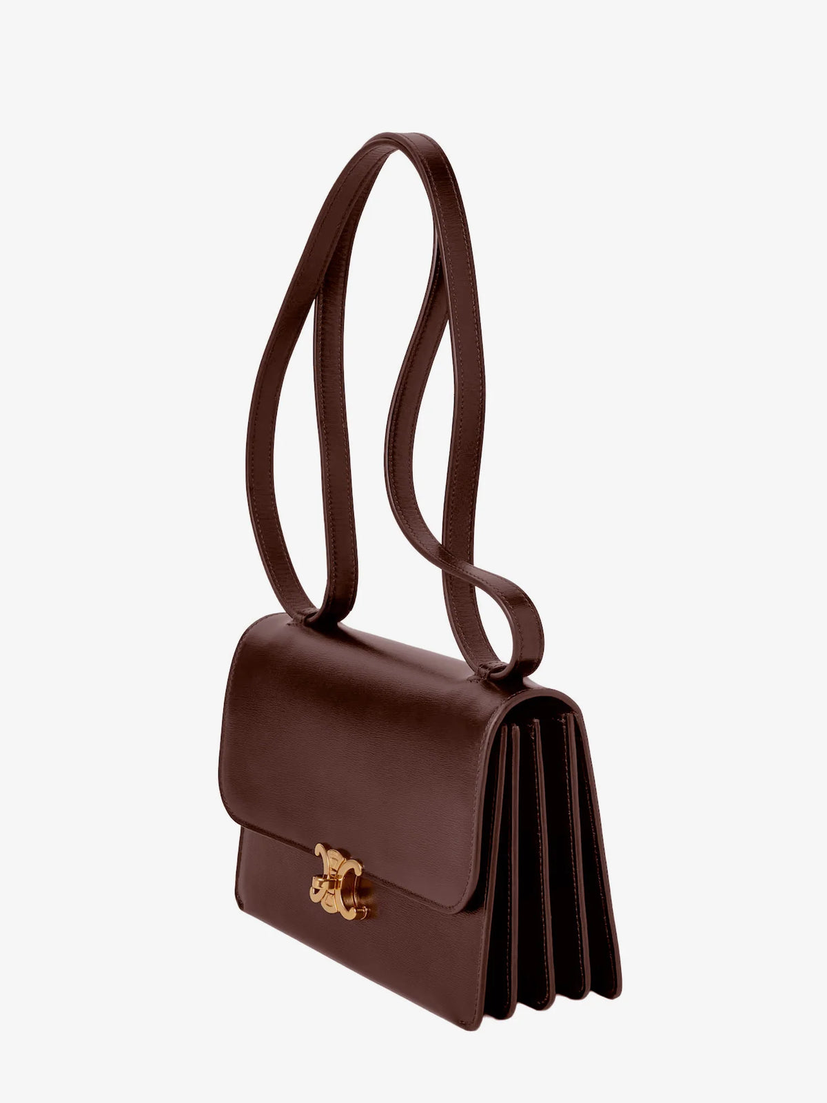 Le 17 leather shoulder bag with metal Triomphe closure