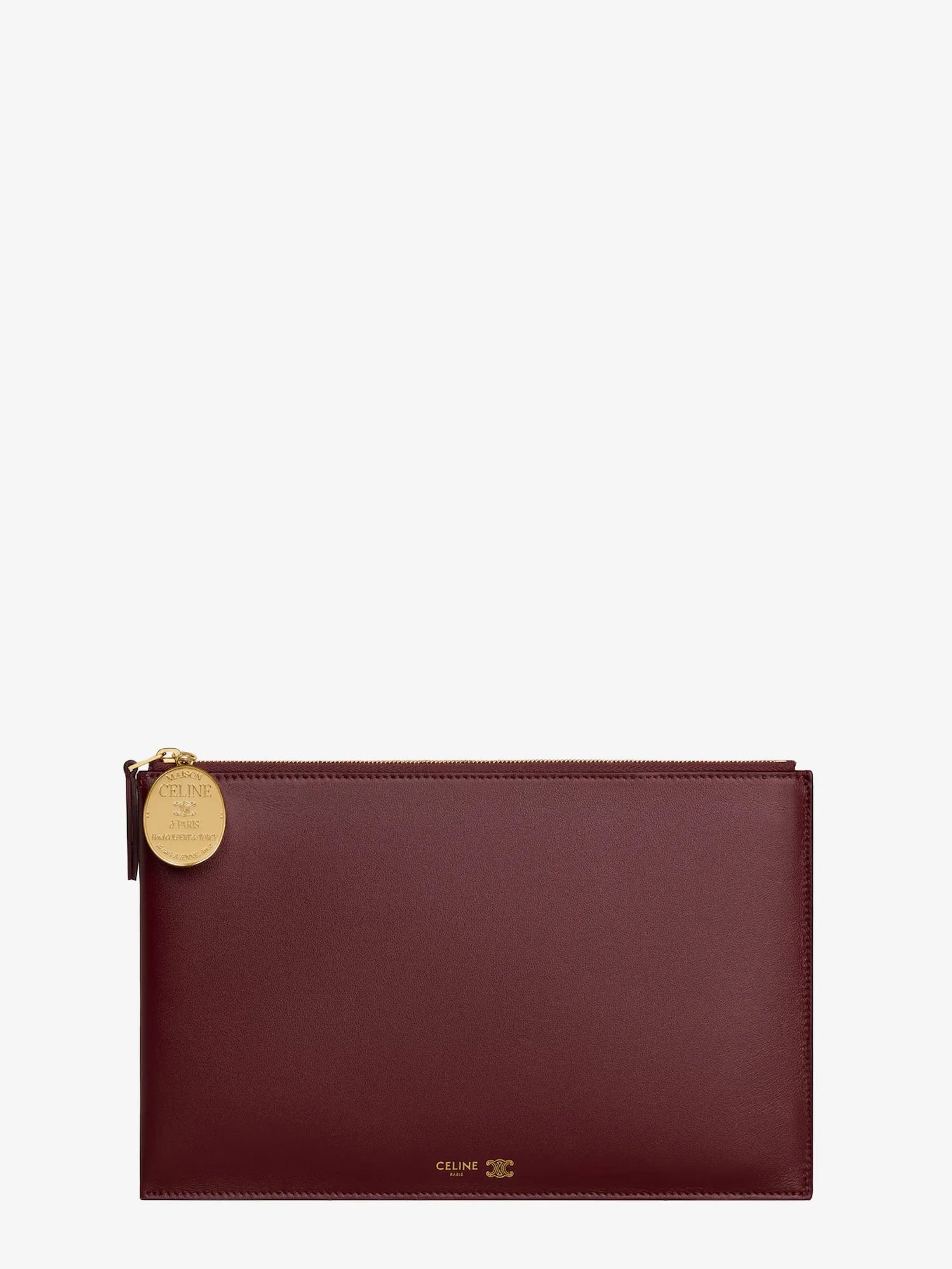 Duo leather clutch bag